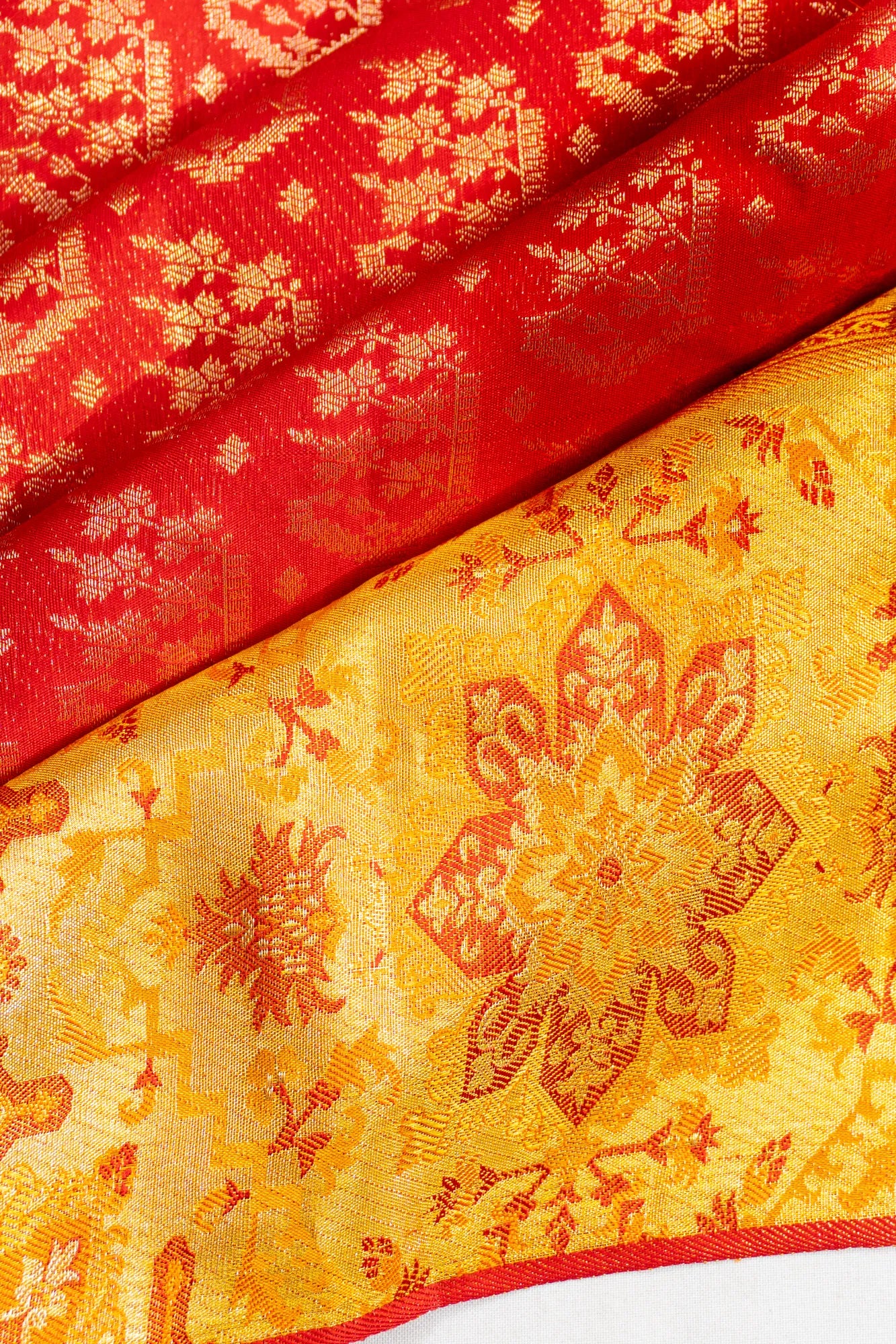 Kanchipuram Silk Brocade Red Saree