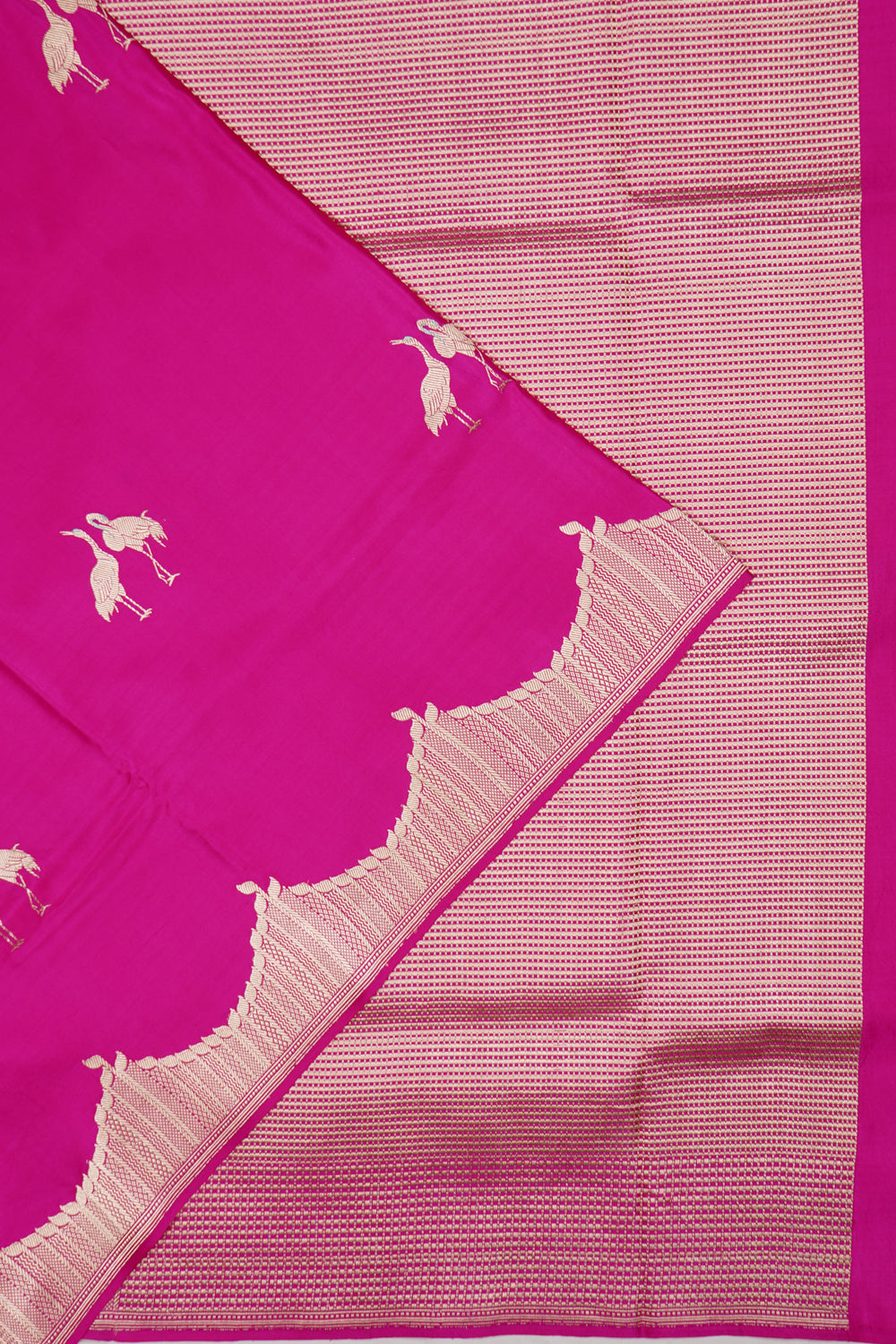 Banarasi Silk Butta Rani Pink Saree