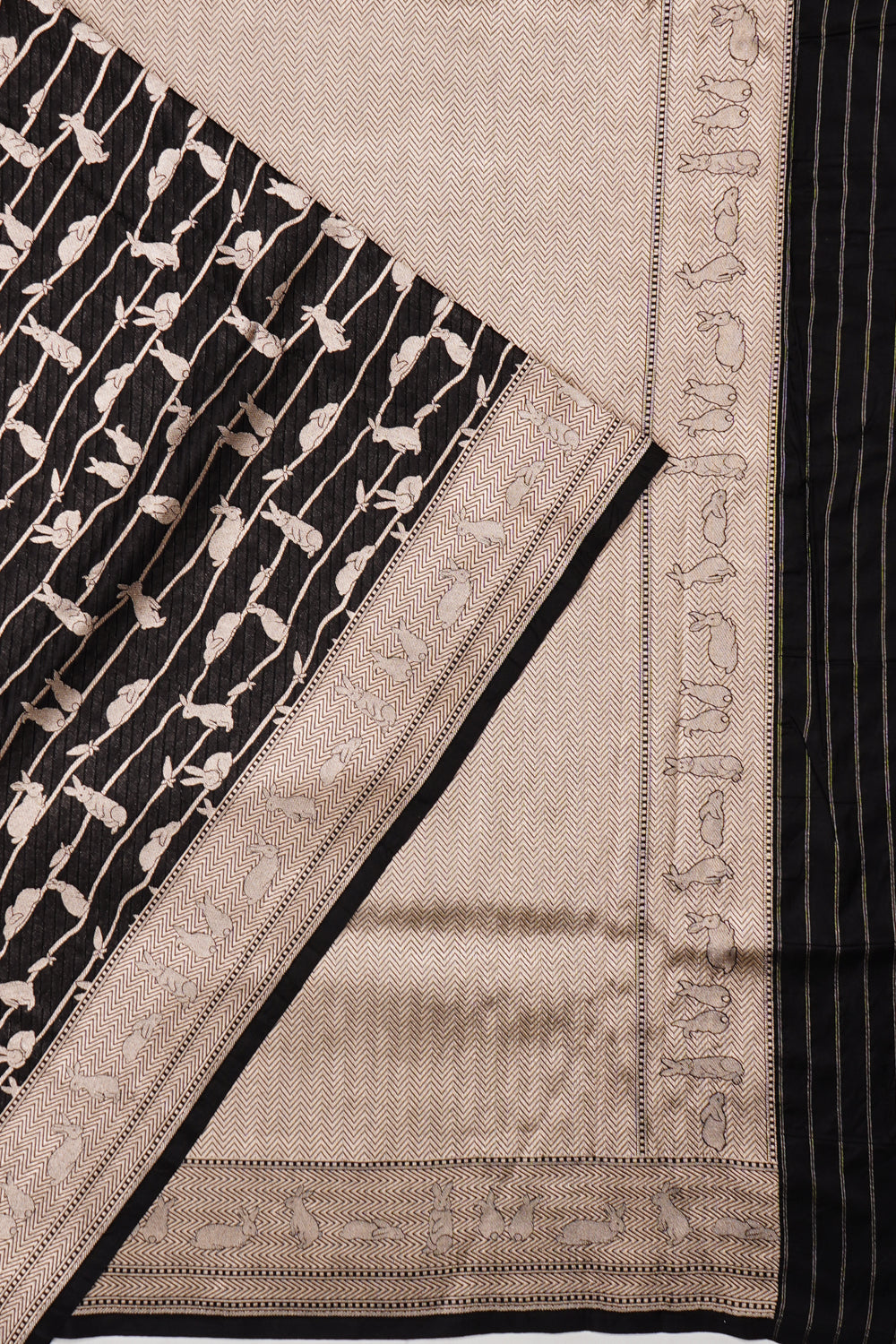 Banarasi Silk Brocade Black Saree