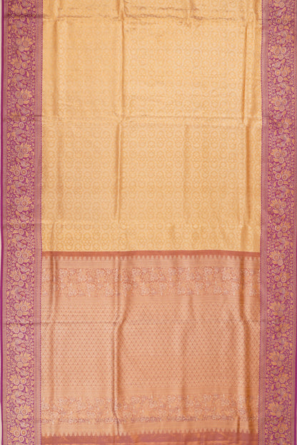 Taranga Kanchi Silk Tissue Brocade Gold Saree