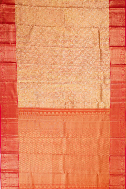 Taranga Kanchi Silk Tissue Brocade Gold Saree