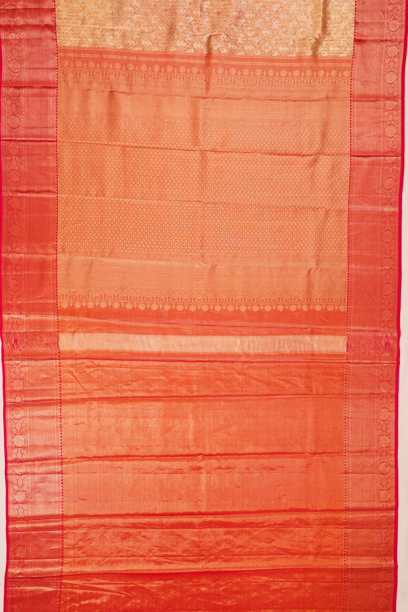 Taranga Kanchi Silk Tissue Brocade Gold Saree