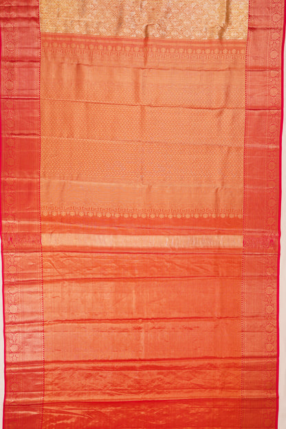 Taranga Kanchi Silk Tissue Brocade Gold Saree