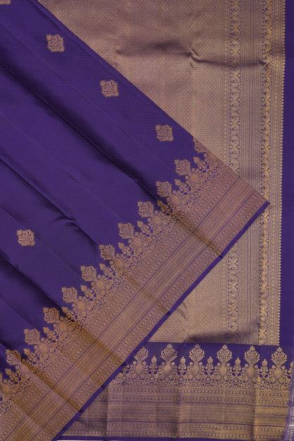 Kanchipuram Silk Jacquard And Butta Royal Blue Saree