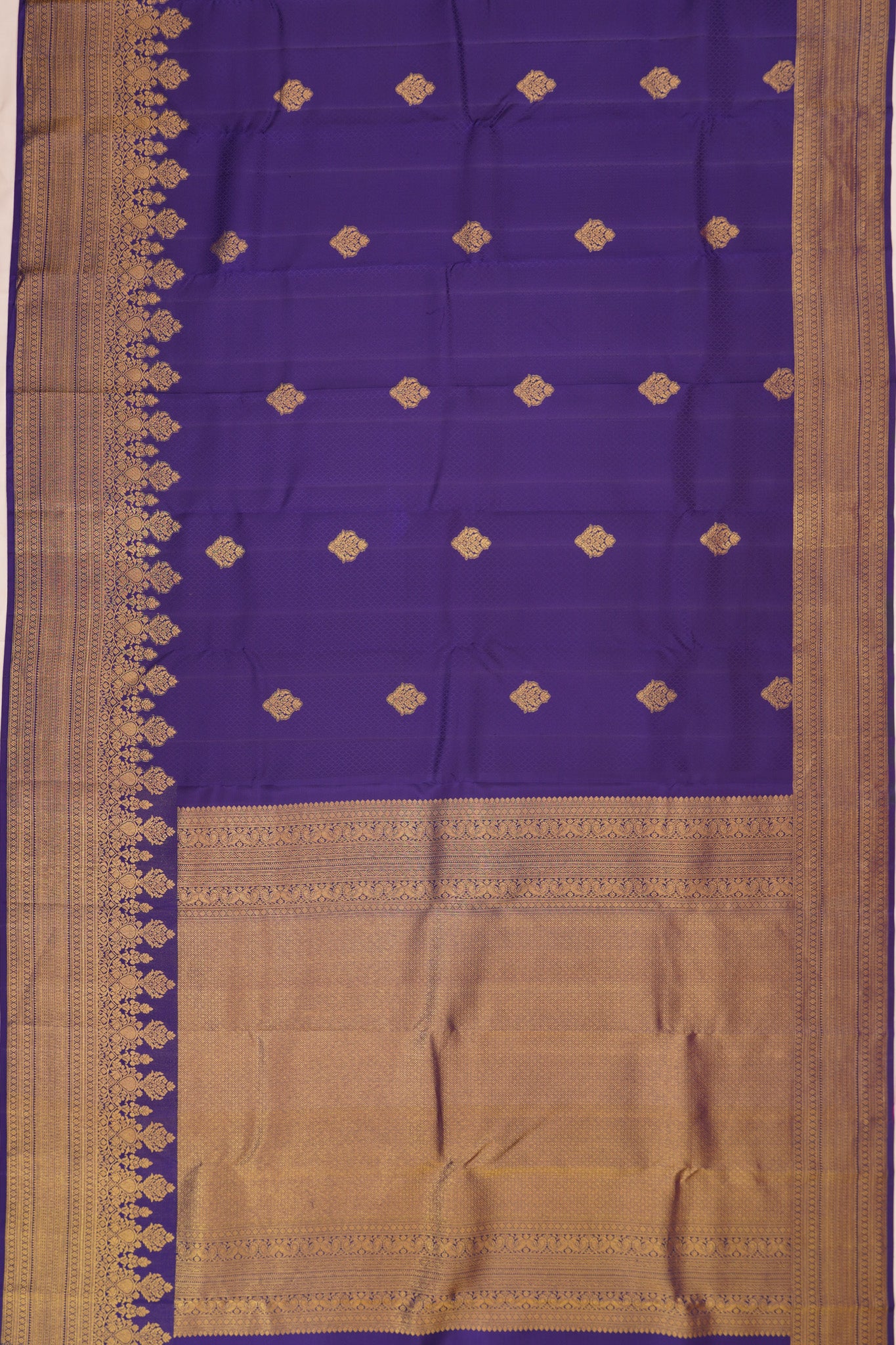 Kanchipuram Silk Jacquard And Butta Royal Blue Saree