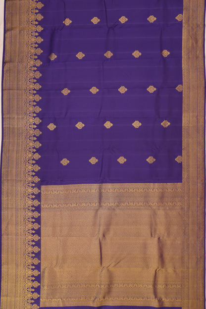 Kanchipuram Silk Jacquard And Butta Royal Blue Saree