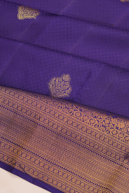 Kanchipuram Silk Jacquard And Butta Royal Blue Saree
