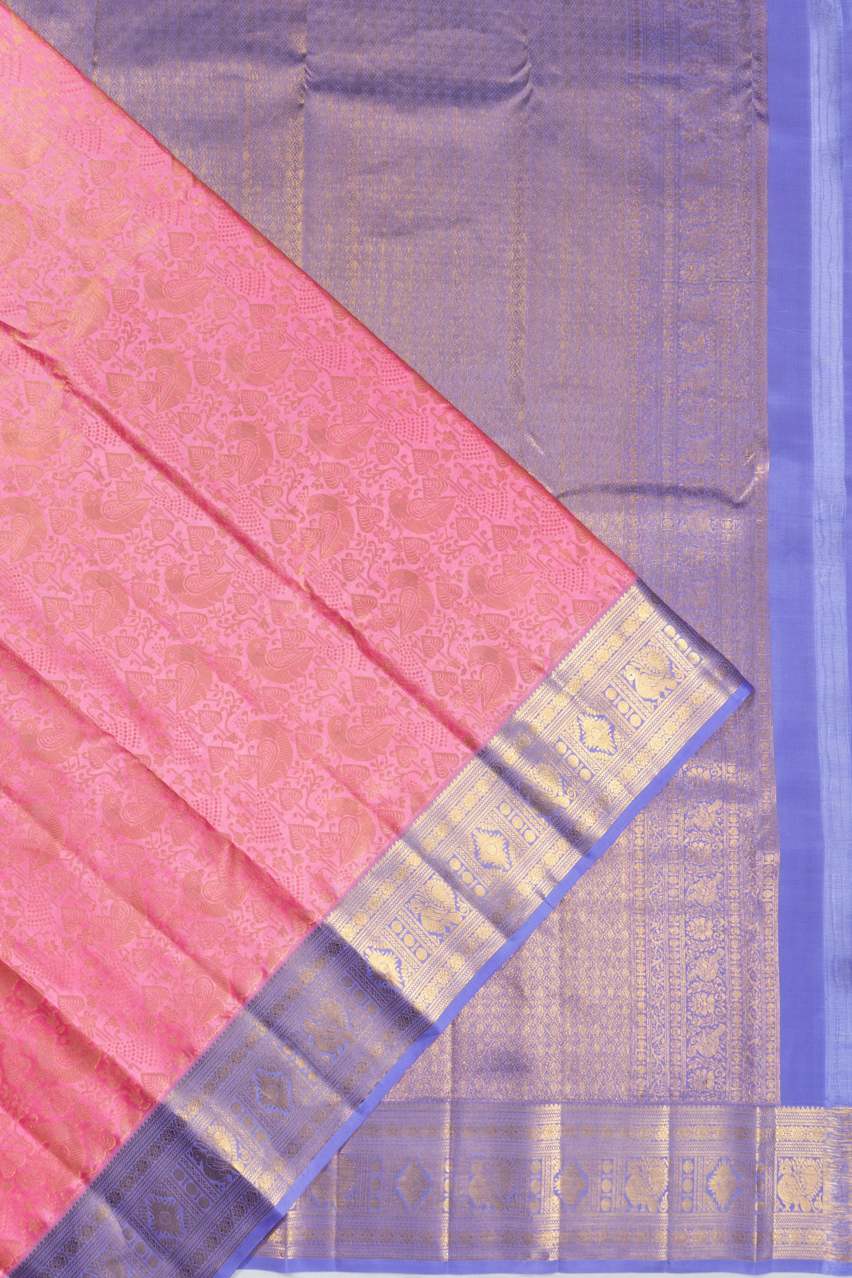 Taranga Kanchi Silk Brocade Baby Pink Saree