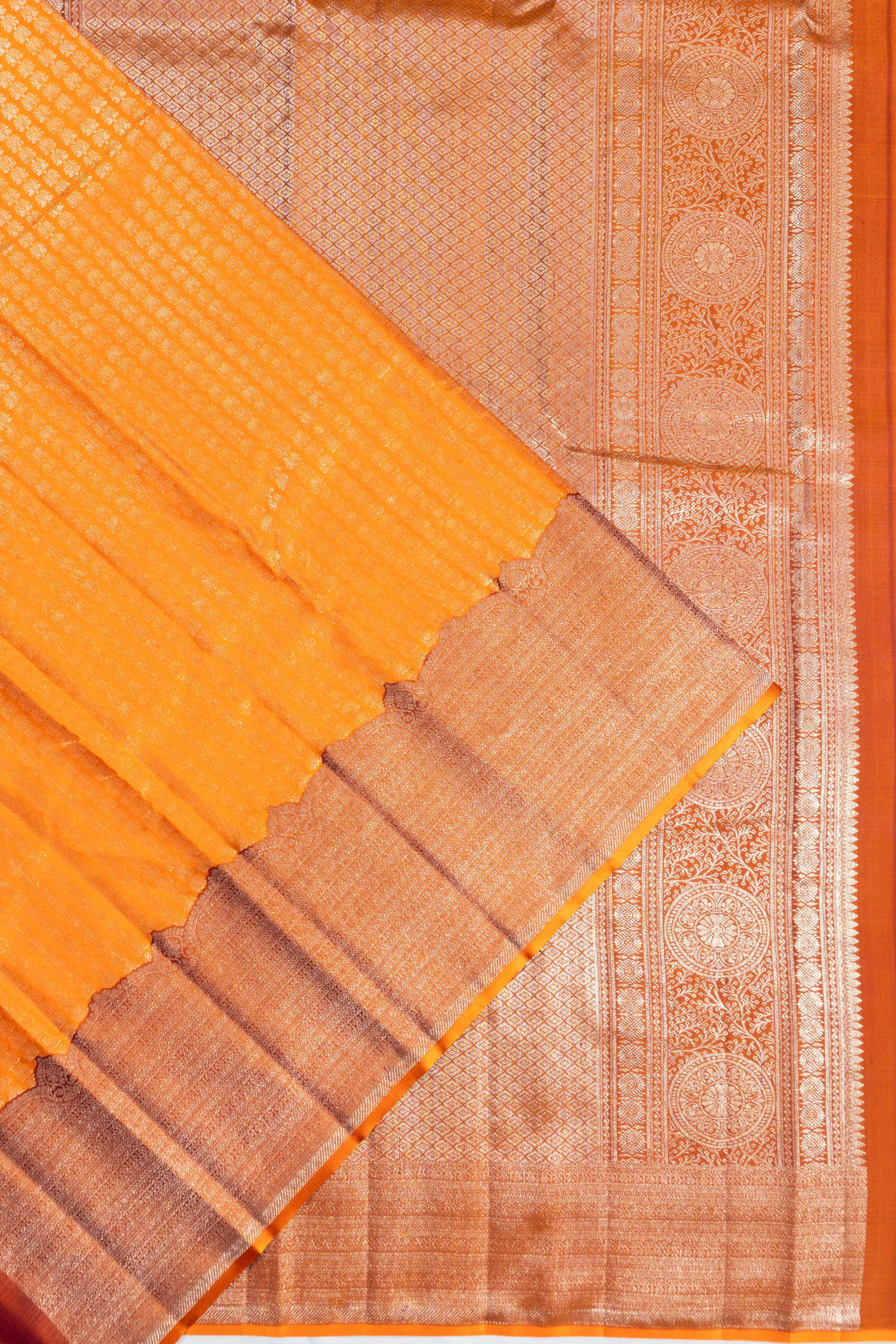 Taranga Kanchi Silk Brocade Mustard Yellow Saree