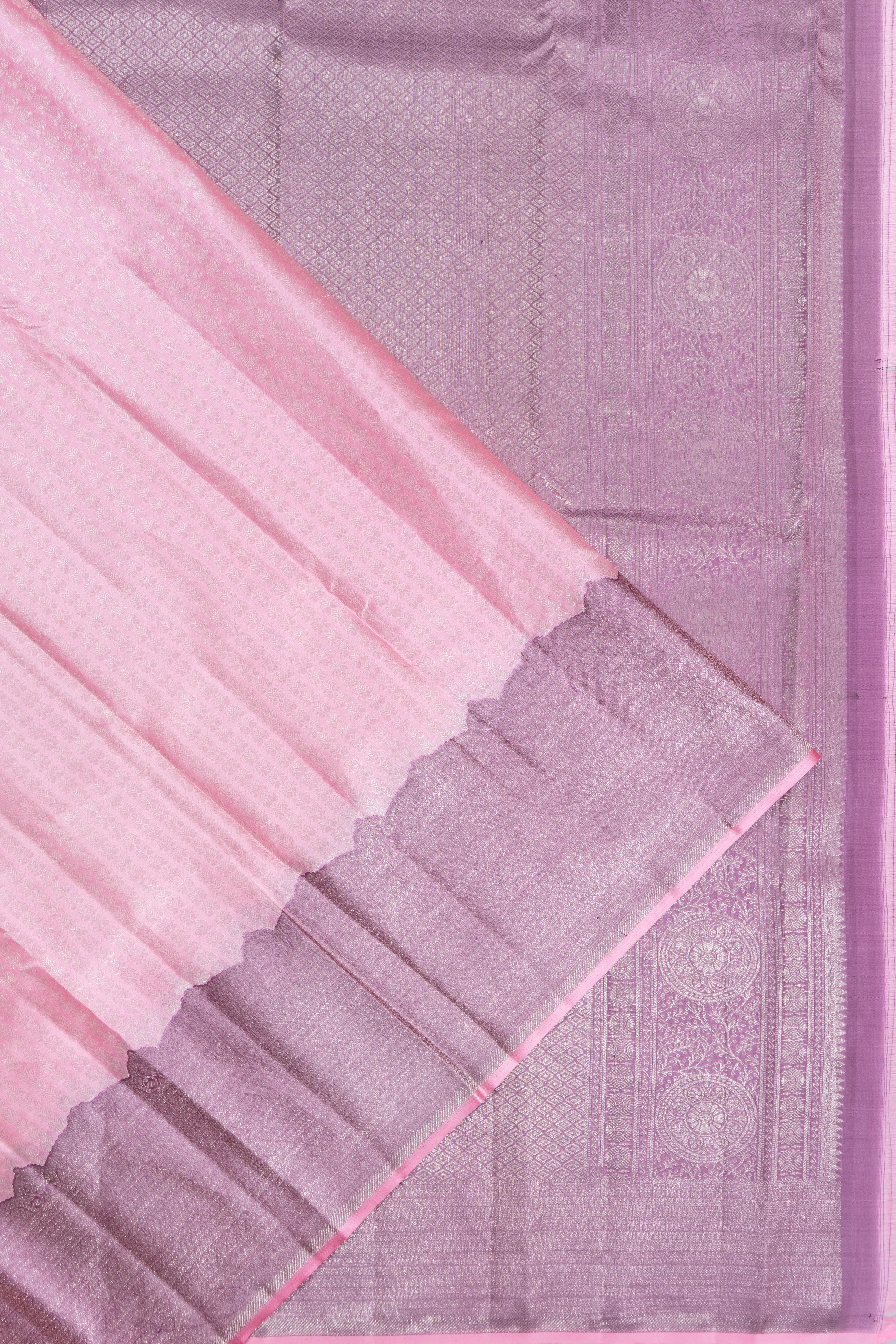 Taranga Kanchi Silk Brocade Baby Pink Saree