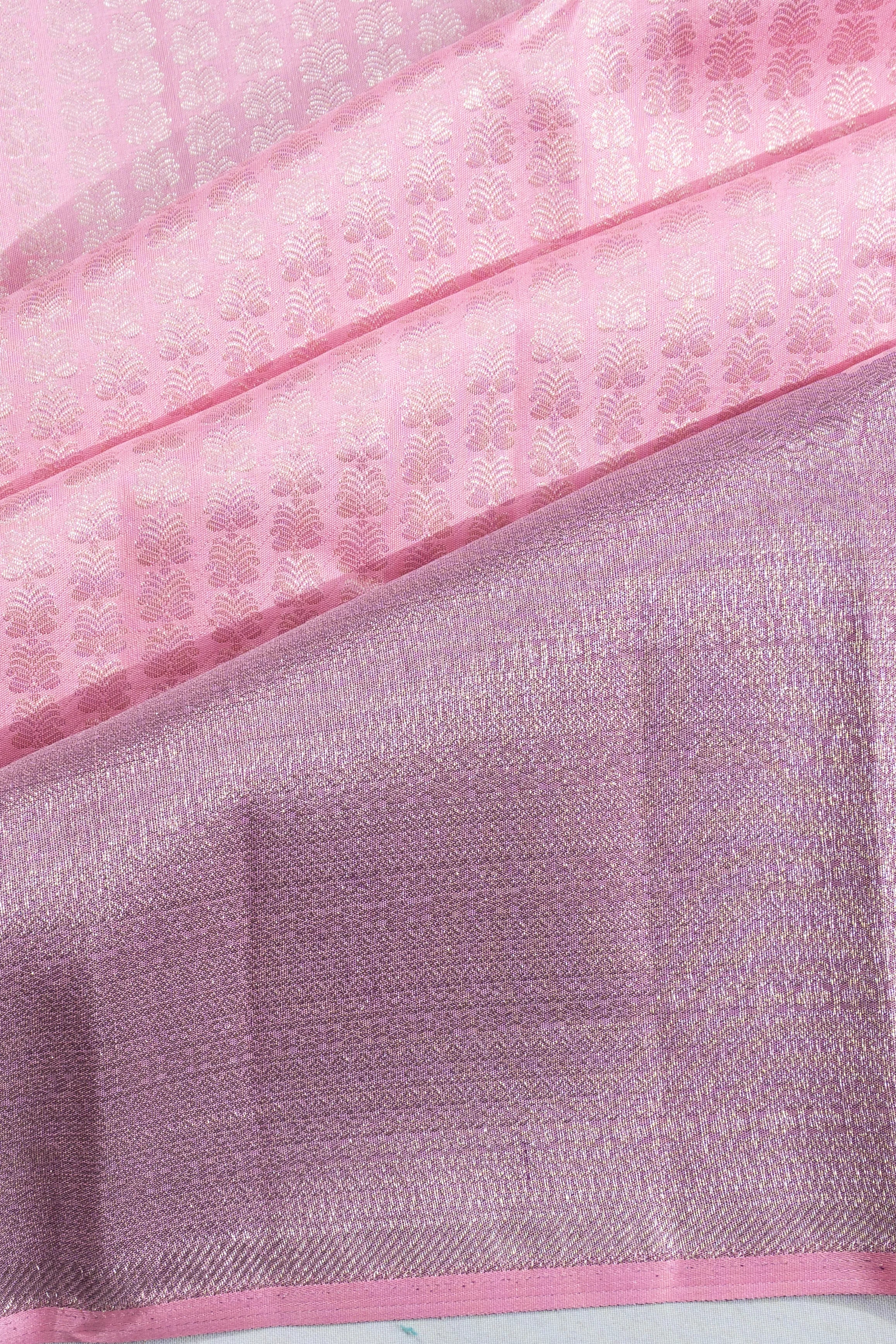 Taranga Kanchi Silk Brocade Baby Pink Saree