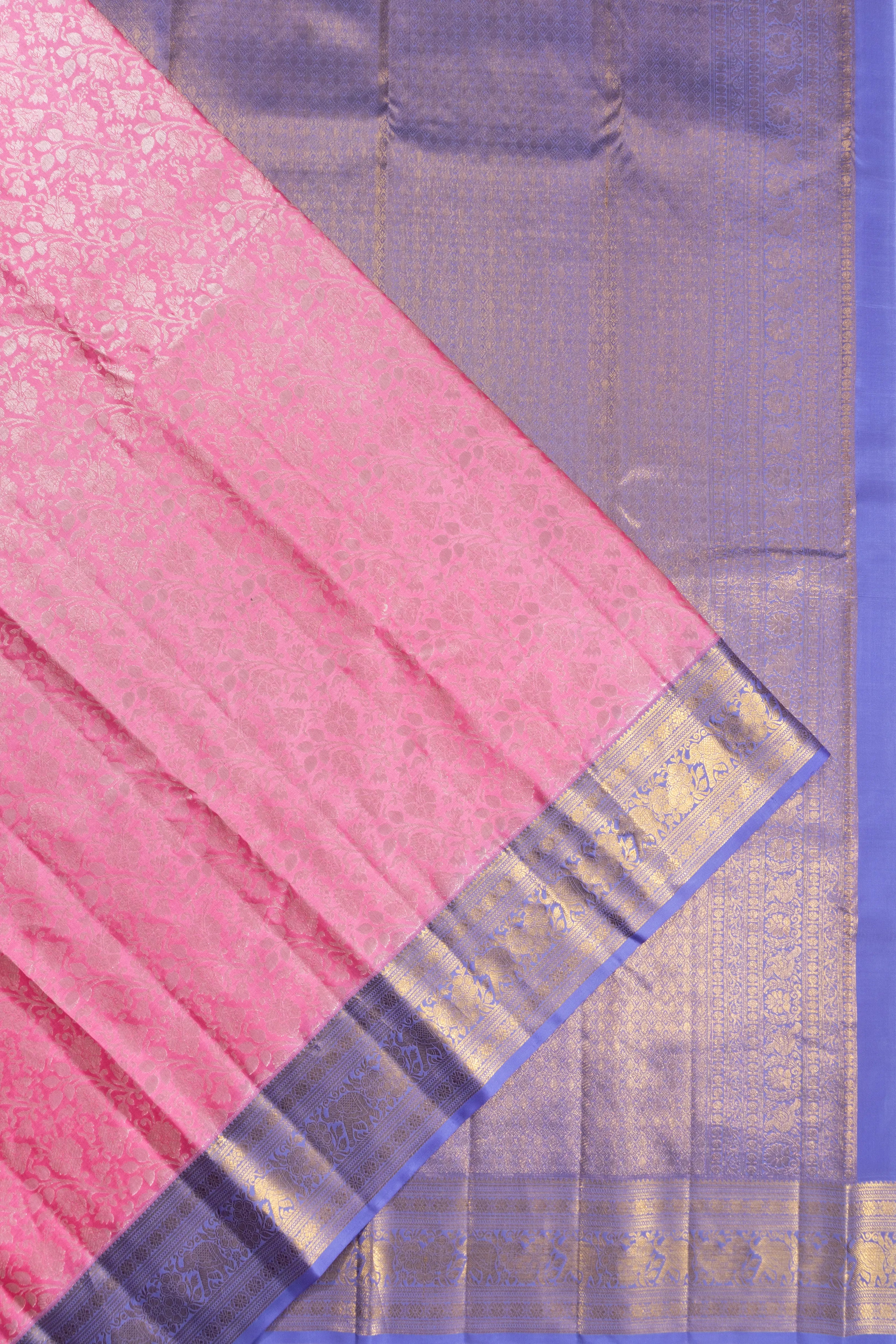 Taranga Kanchi Silk Brocade Baby Pink Saree