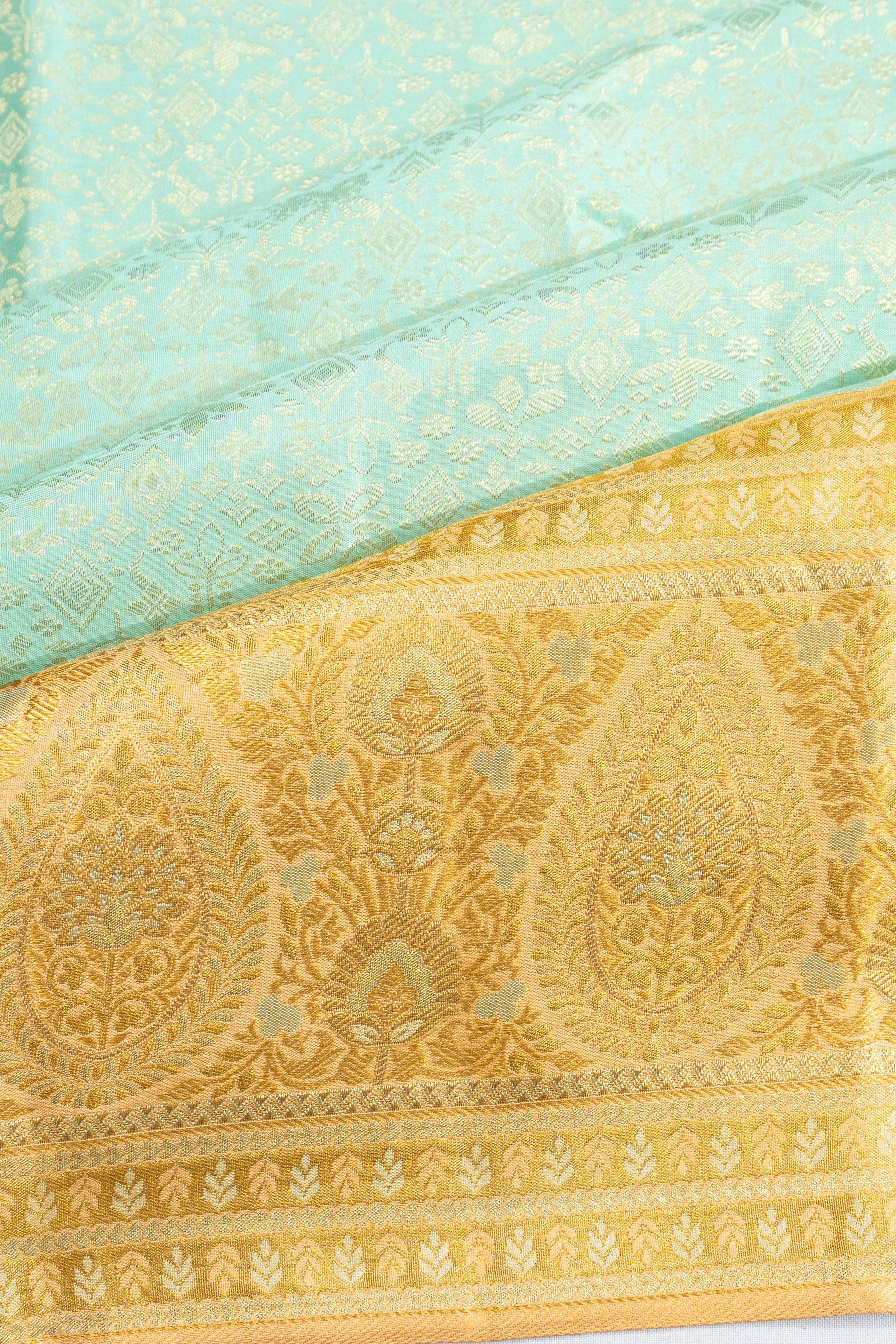 Taranga Kanchi Silk Brocade Sky Blue Saree