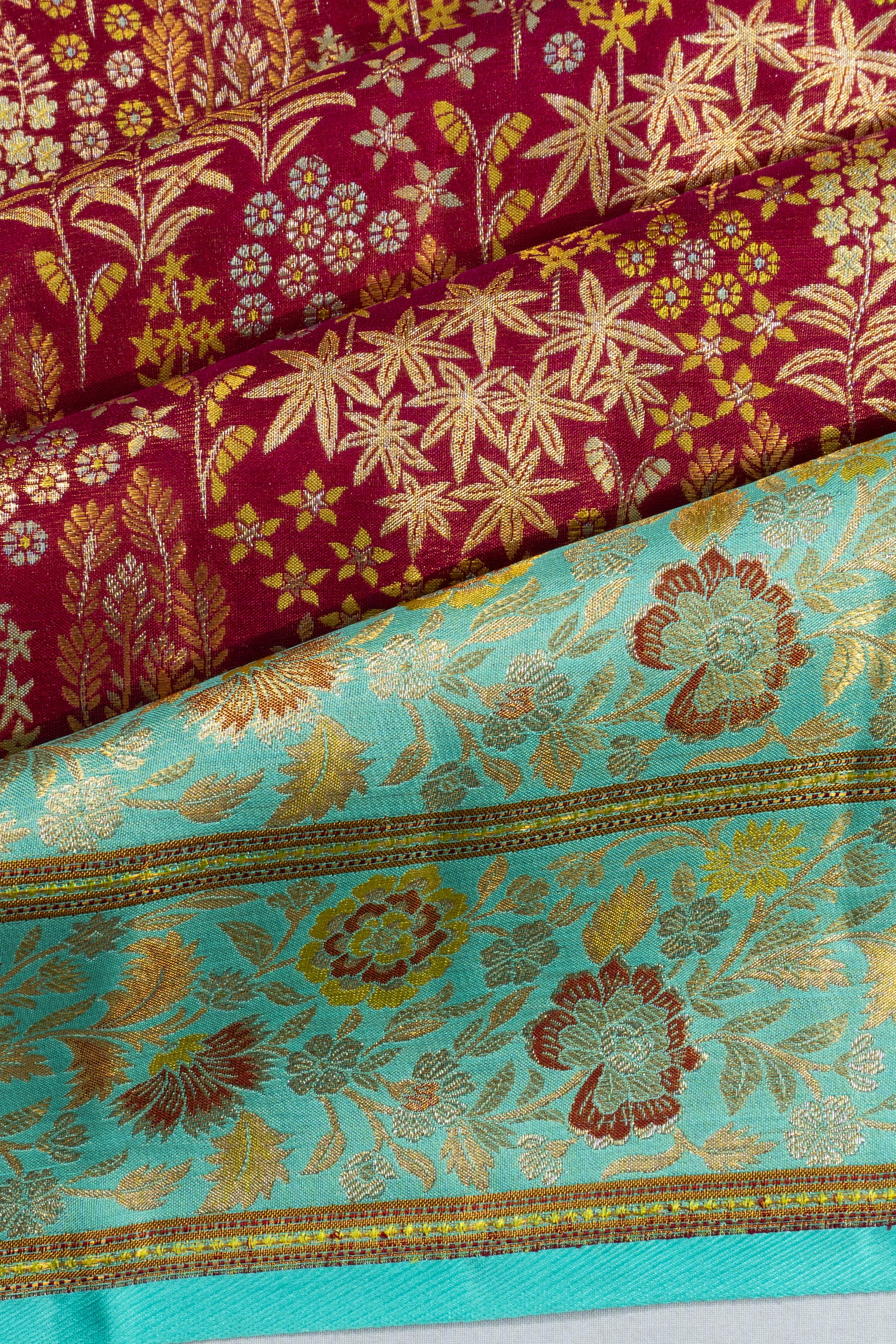 Kanchipuram Silk Tissue Brocade Purple Saree