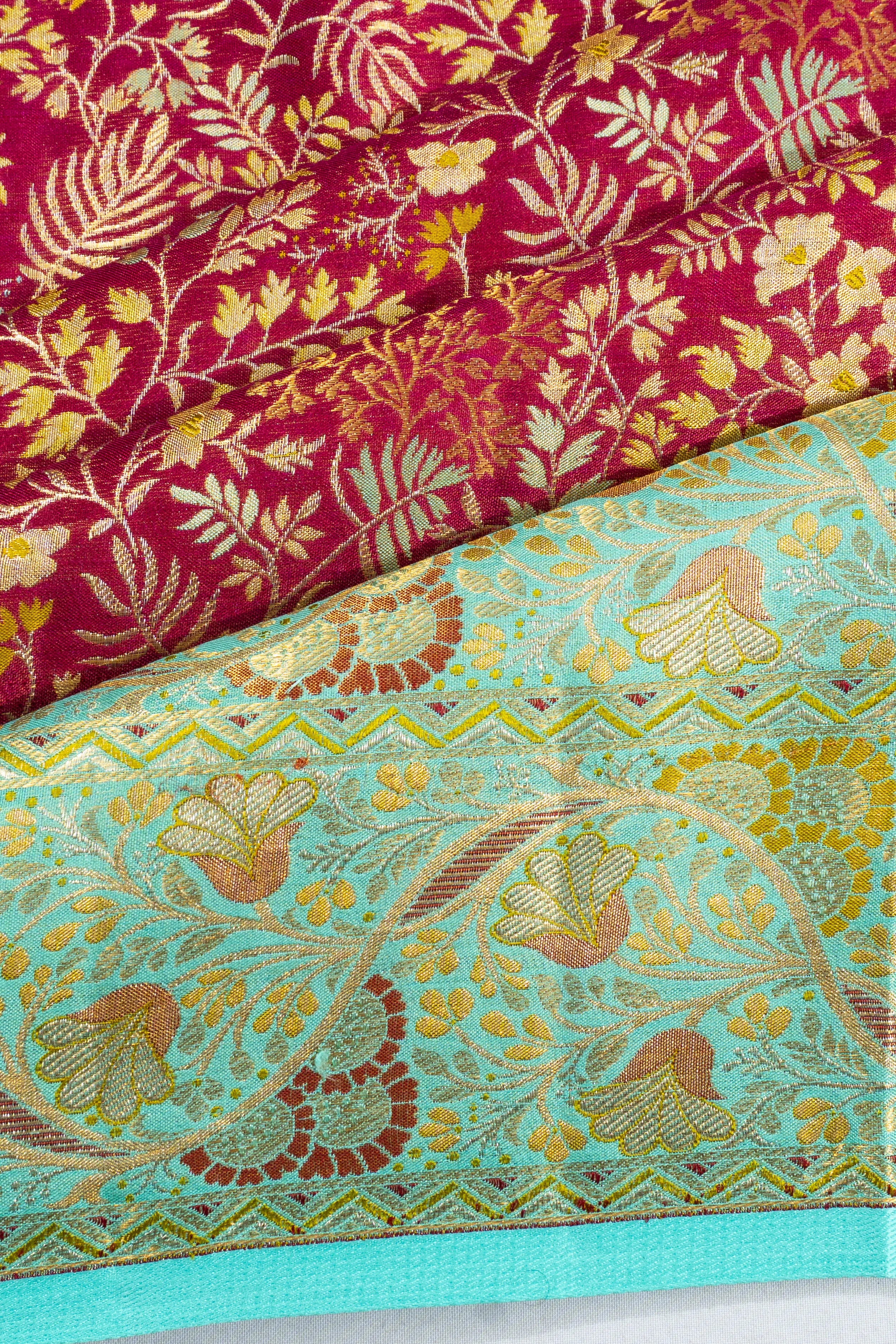 Kanchipuram Silk Tissue Brocade Purple Saree