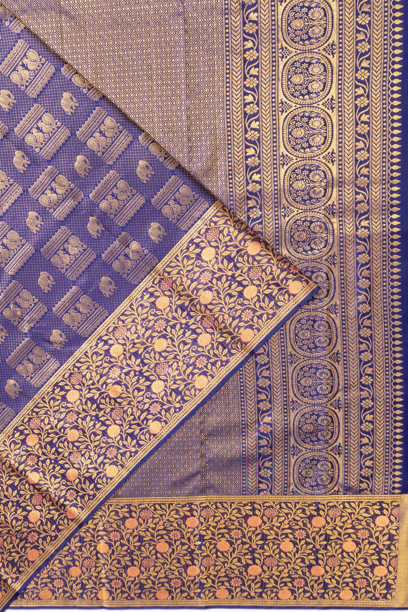 Taranga Kanchi Silk Brocade Blue Saree