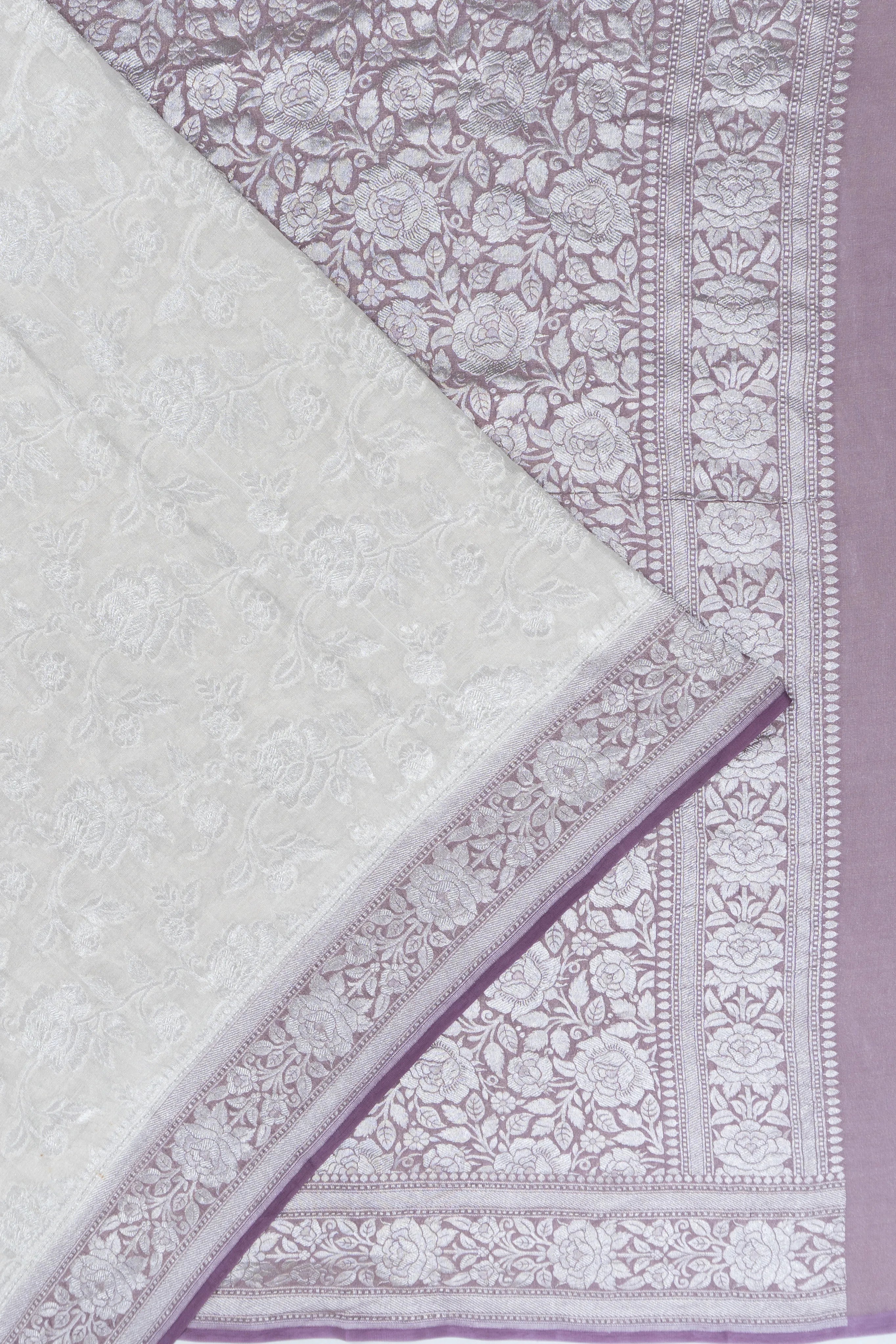 Banarasi Georgette Jaal Off White Saree