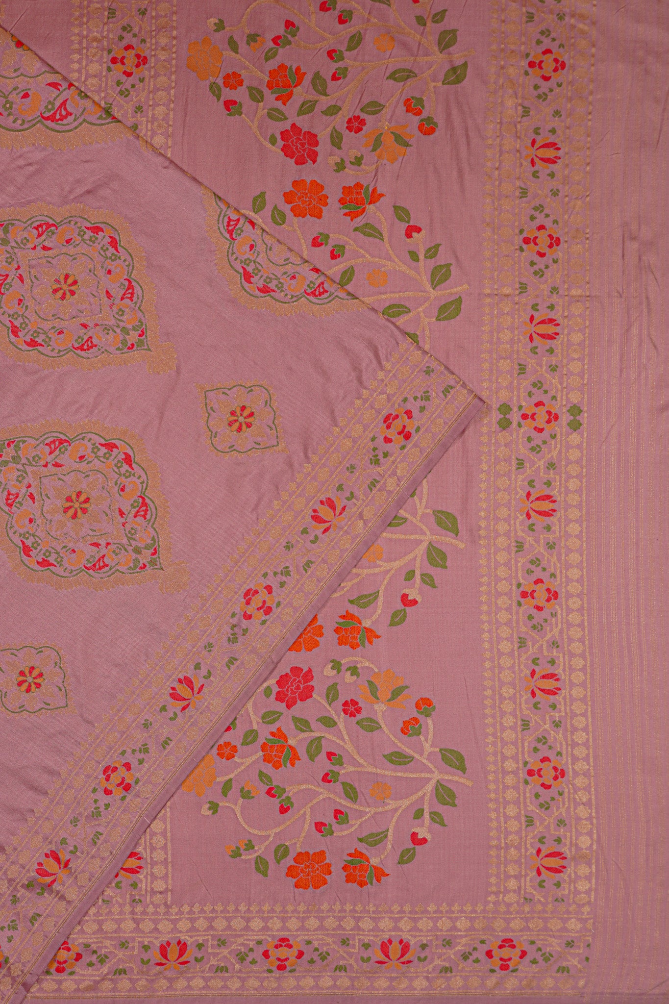 Banarasi Silk Brocade Lavender Saree