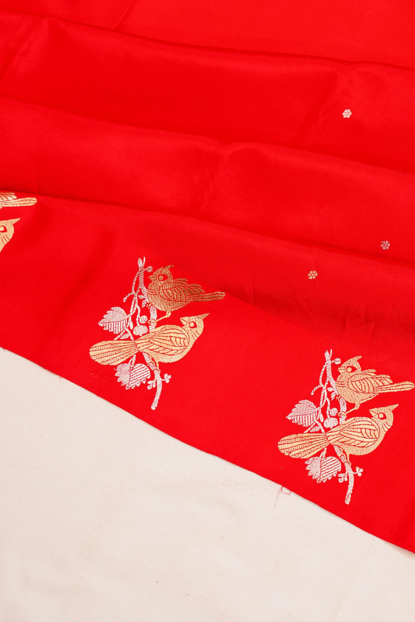 Banarasi Katan Silk Butta Red Saree