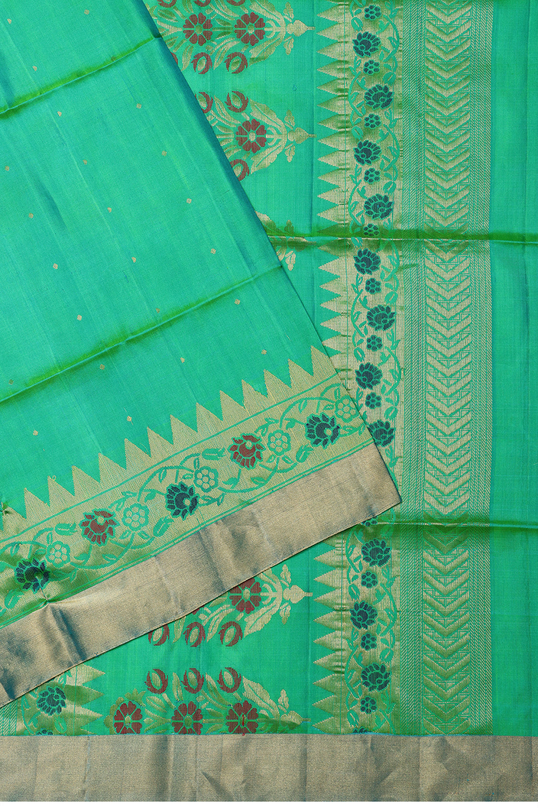 Coimbatore Silk Butta Sea Green Saree