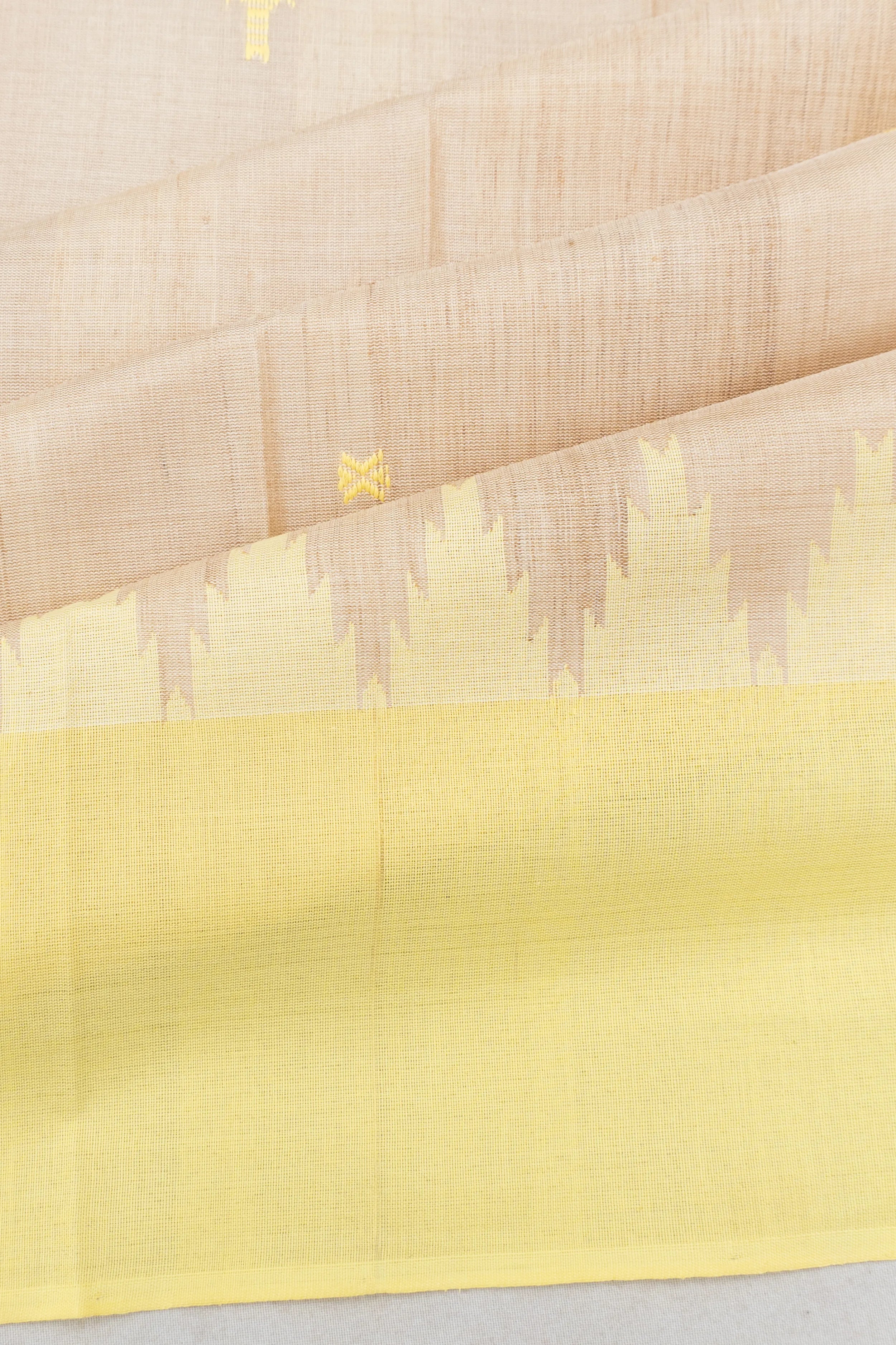 Tussar Butta Beige Saree