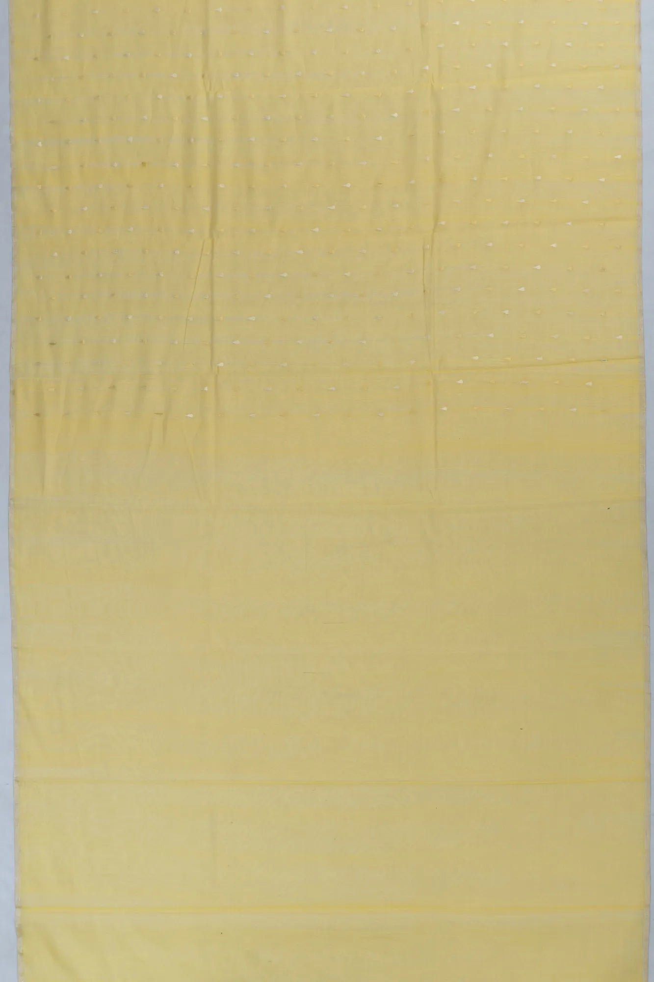 Cotton By Tussar Butta Lemon Yellow Saree