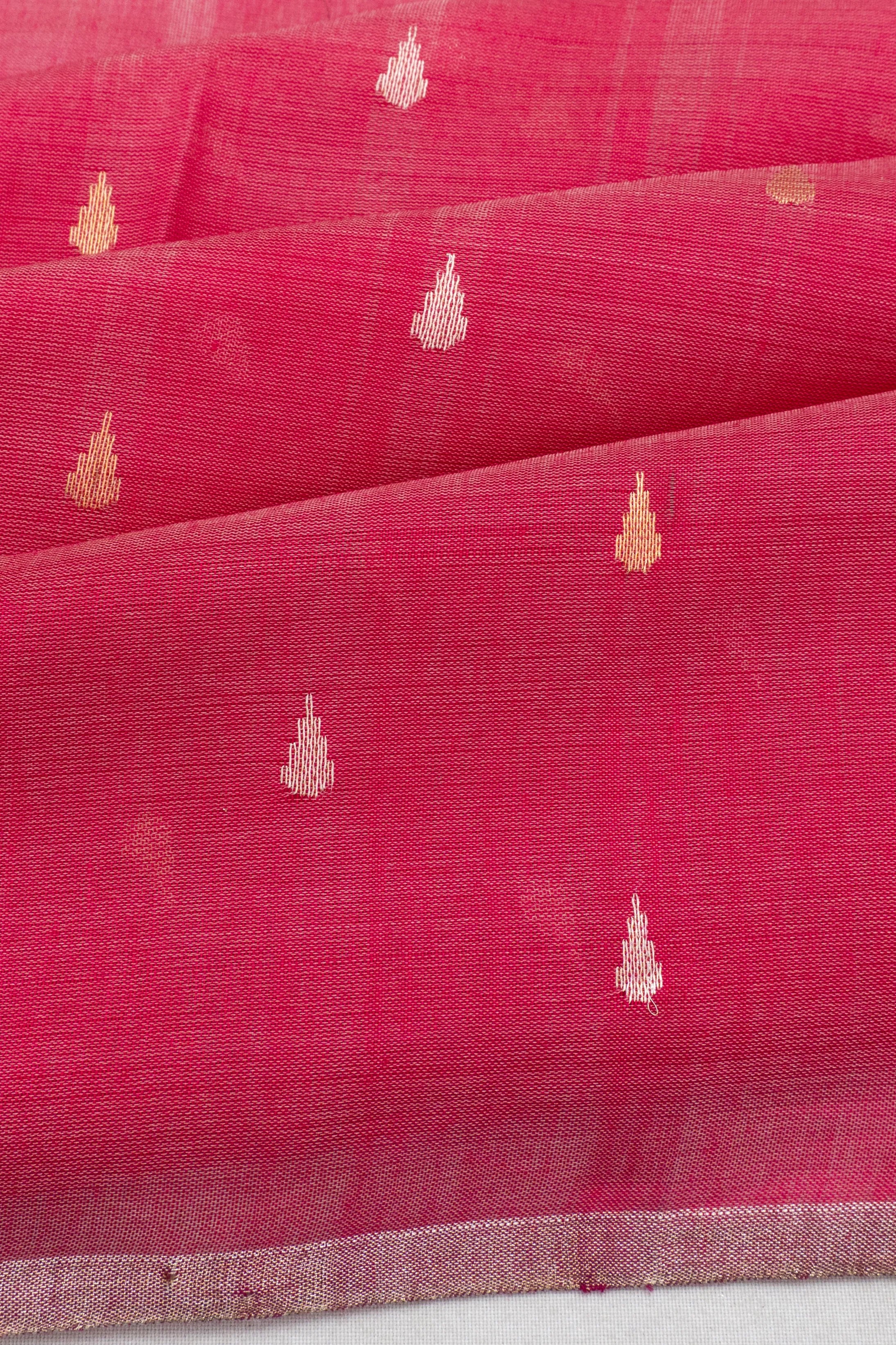 Mul Cotton Butta Pink Saree