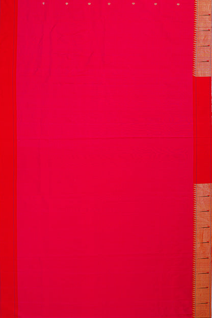 Paithani Silk Butta Pink Saree With Single Muniya Border