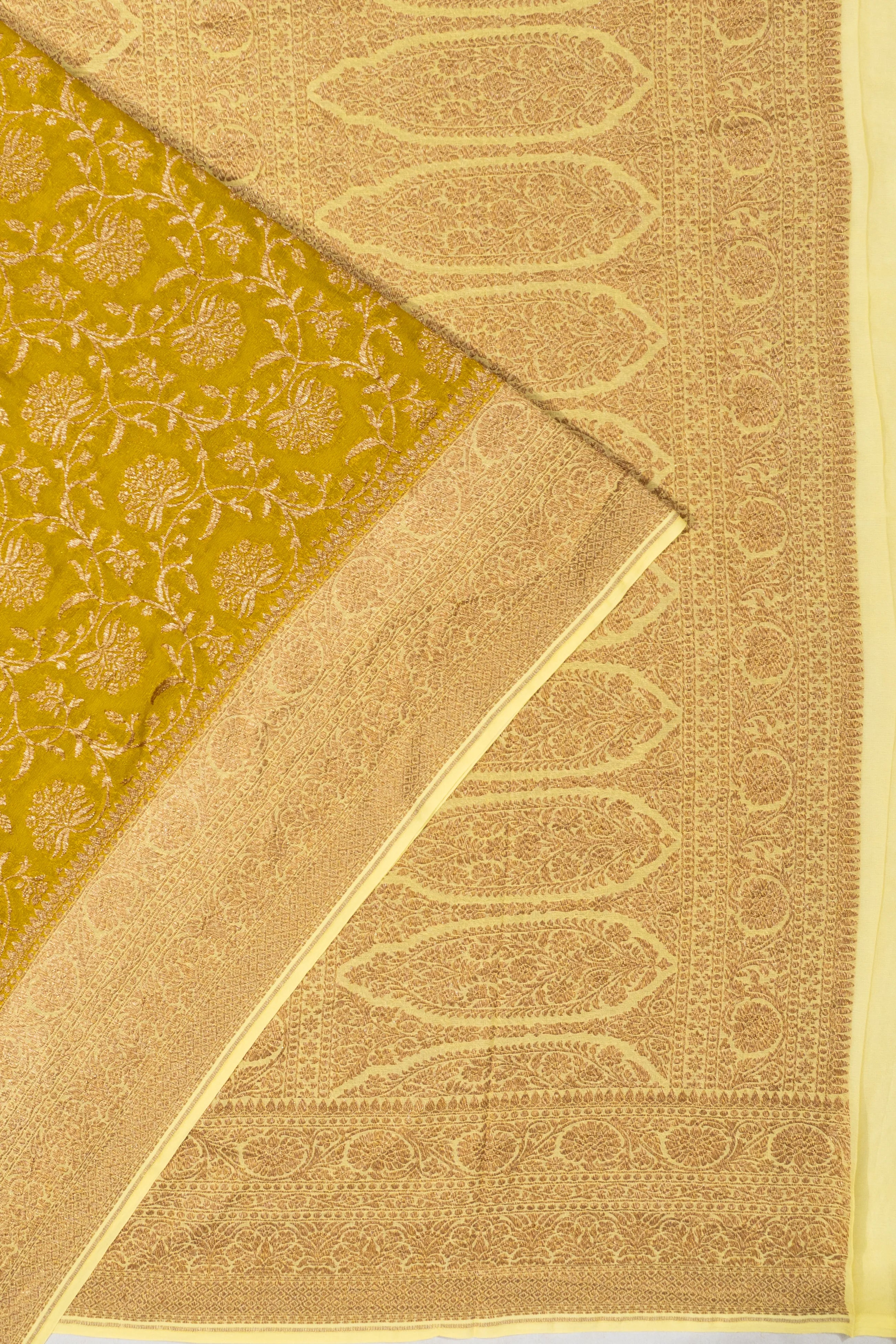 Banarasi Georgette Brocade Green Saree