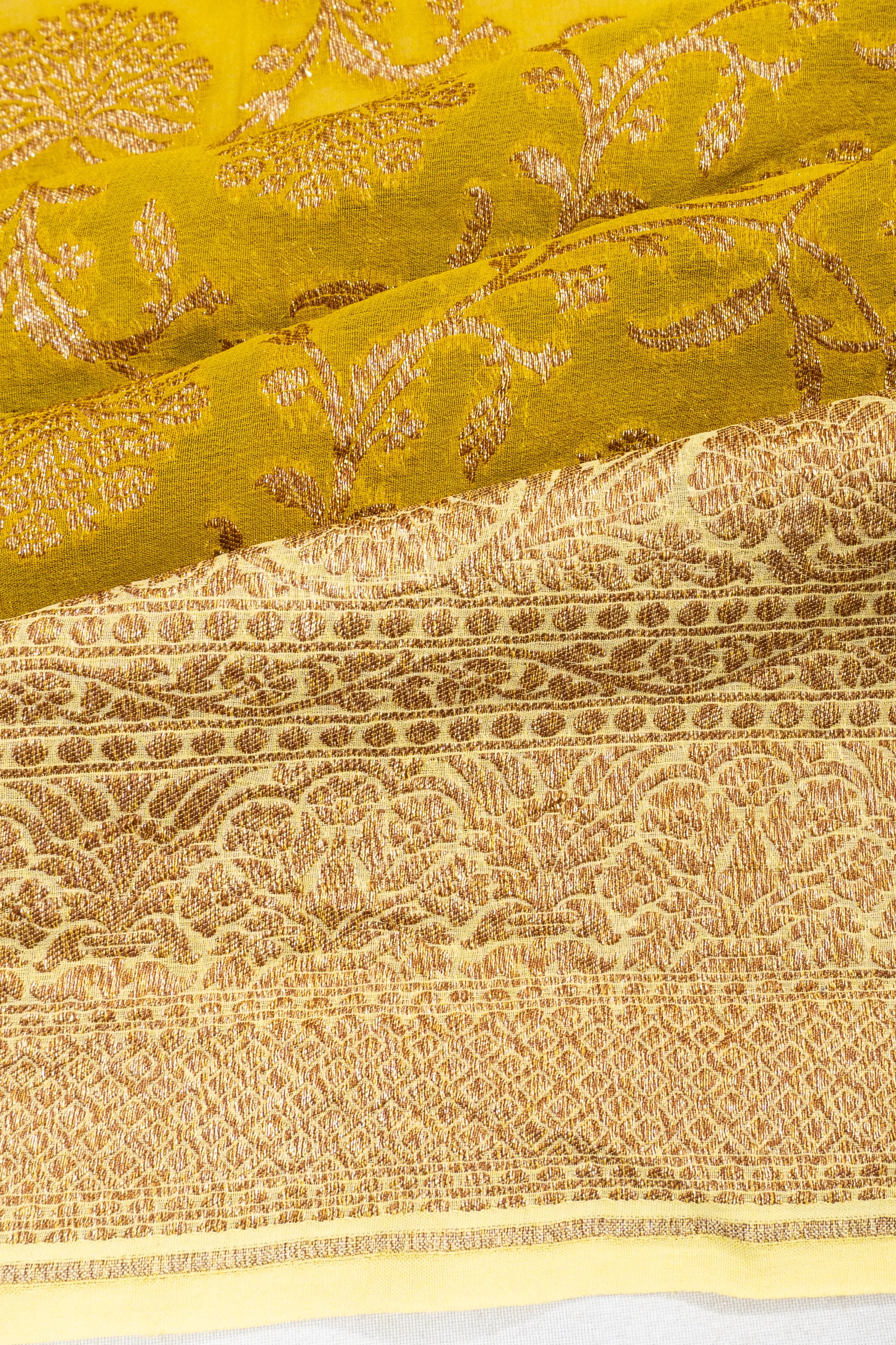 Banarasi Georgette Brocade Green Saree