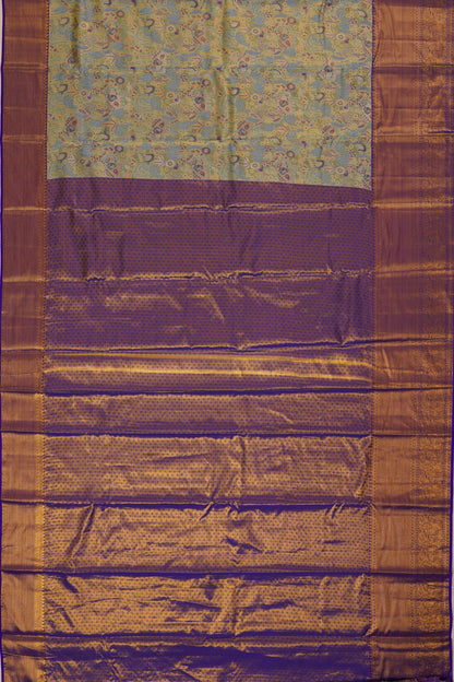 Taranga Kanchi Silk Tissue Brocade Green Saree