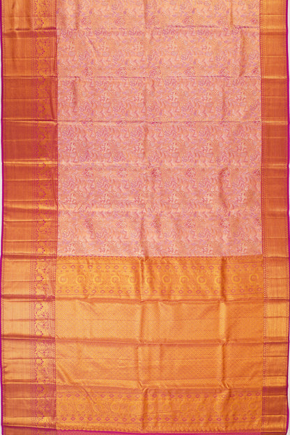Taranga Kanchi Silk Tissue Brocade Baby Pink Saree