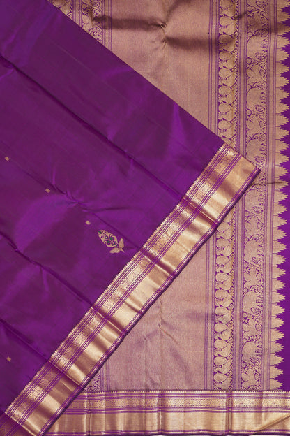 Kanchipuram Silk Butta Purple Saree