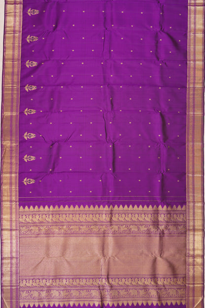 Kanchipuram Silk Butta Purple Saree