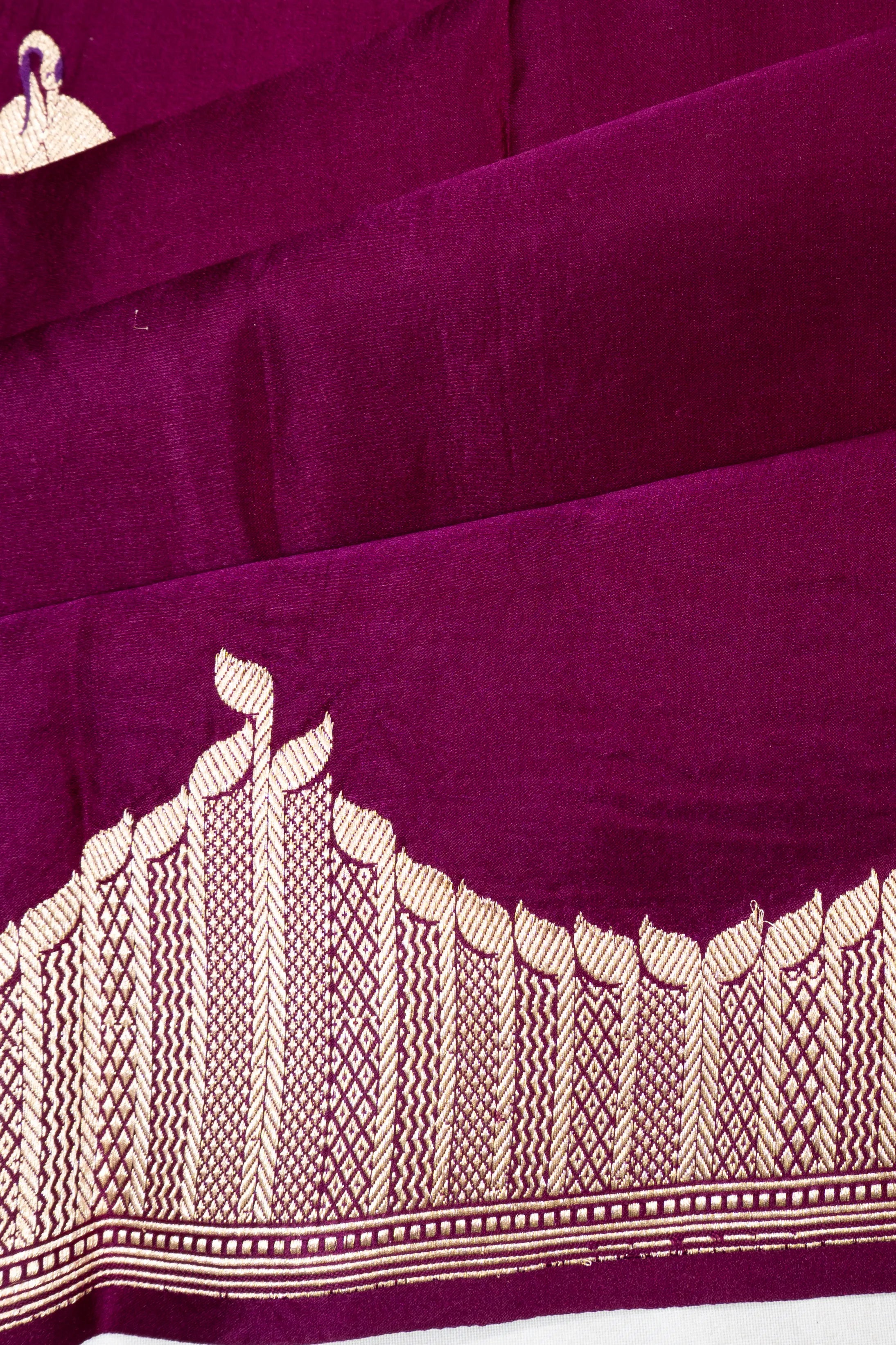 Banarasi Silk Butta Purple Saree