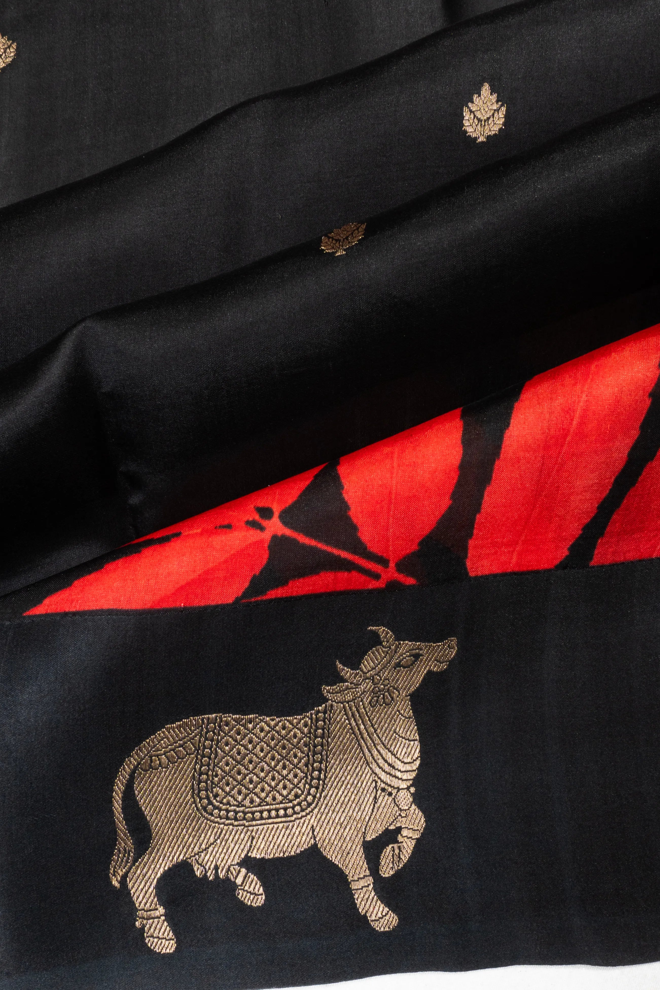 Banarasi Katan Silk Printed And Butta Black Saree