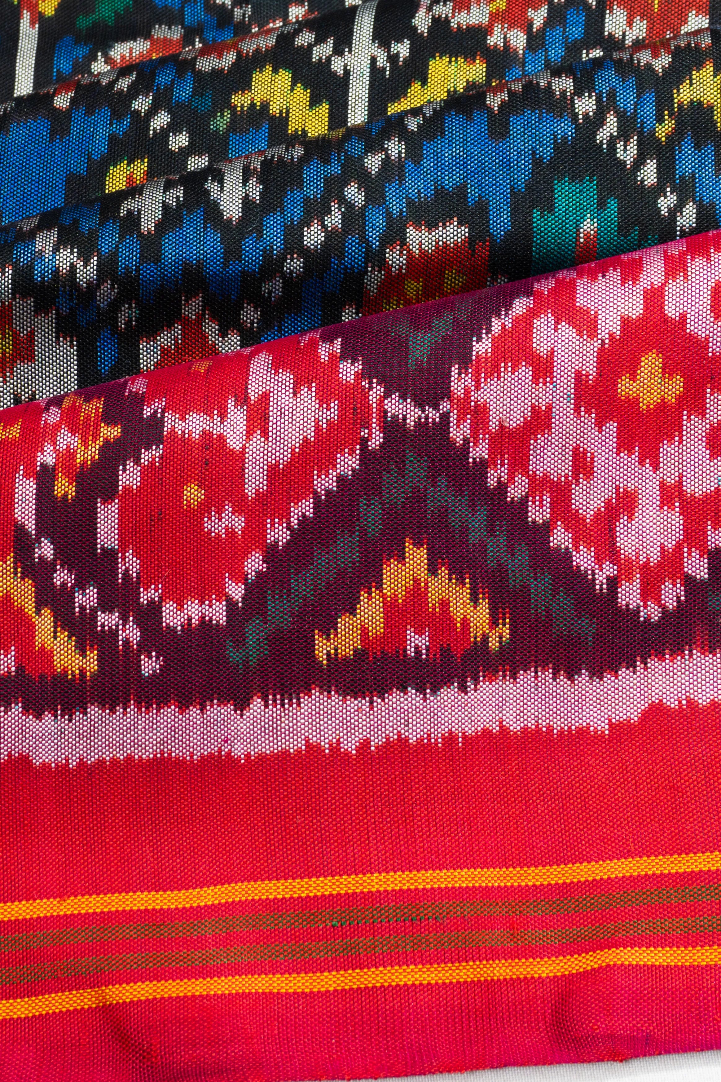 Semi Patan Silk Ikat Dark Blue Saree