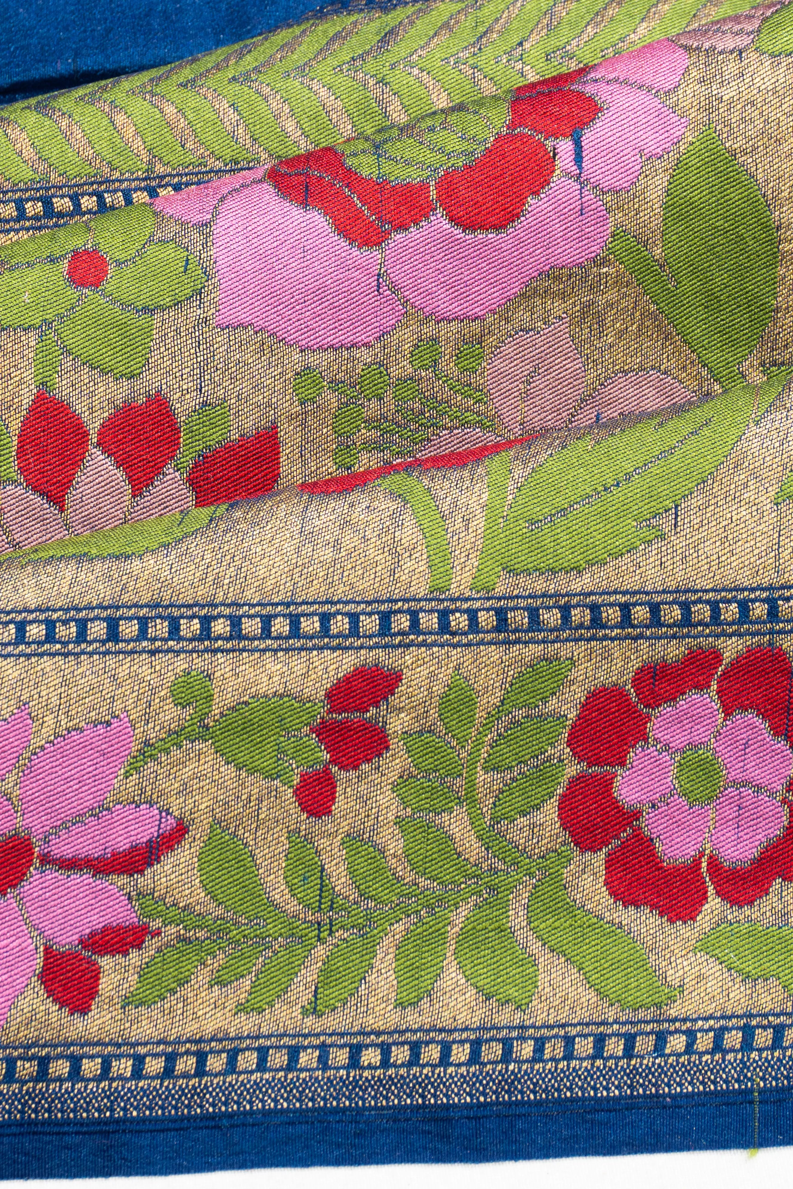 Banarasi Tussar Brocade Royal Blue Saree