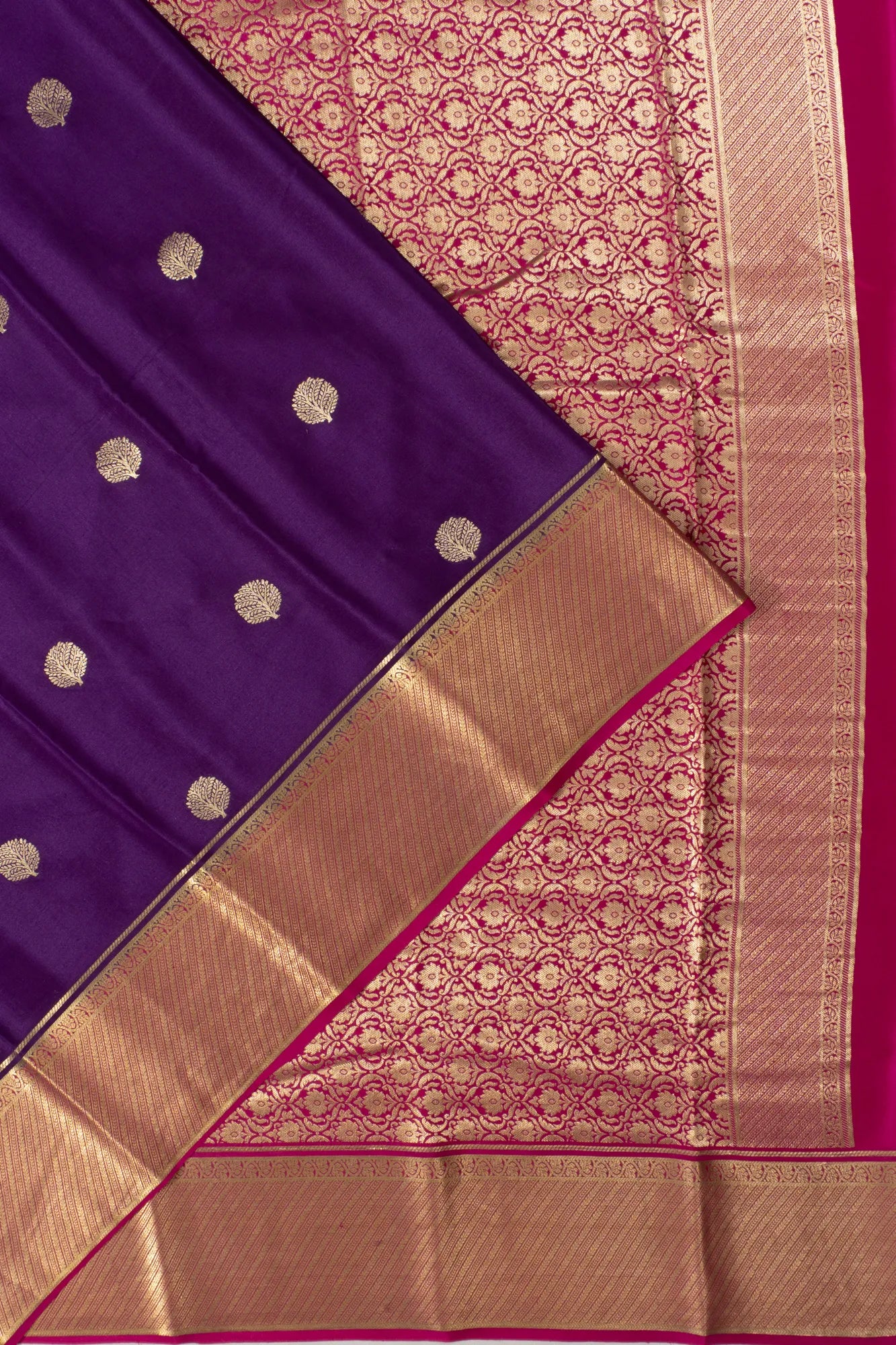 Binny Silk Butta Violet Saree
