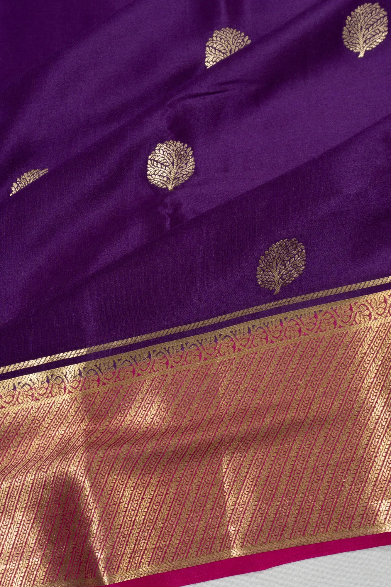 Binny Silk Butta Violet Saree