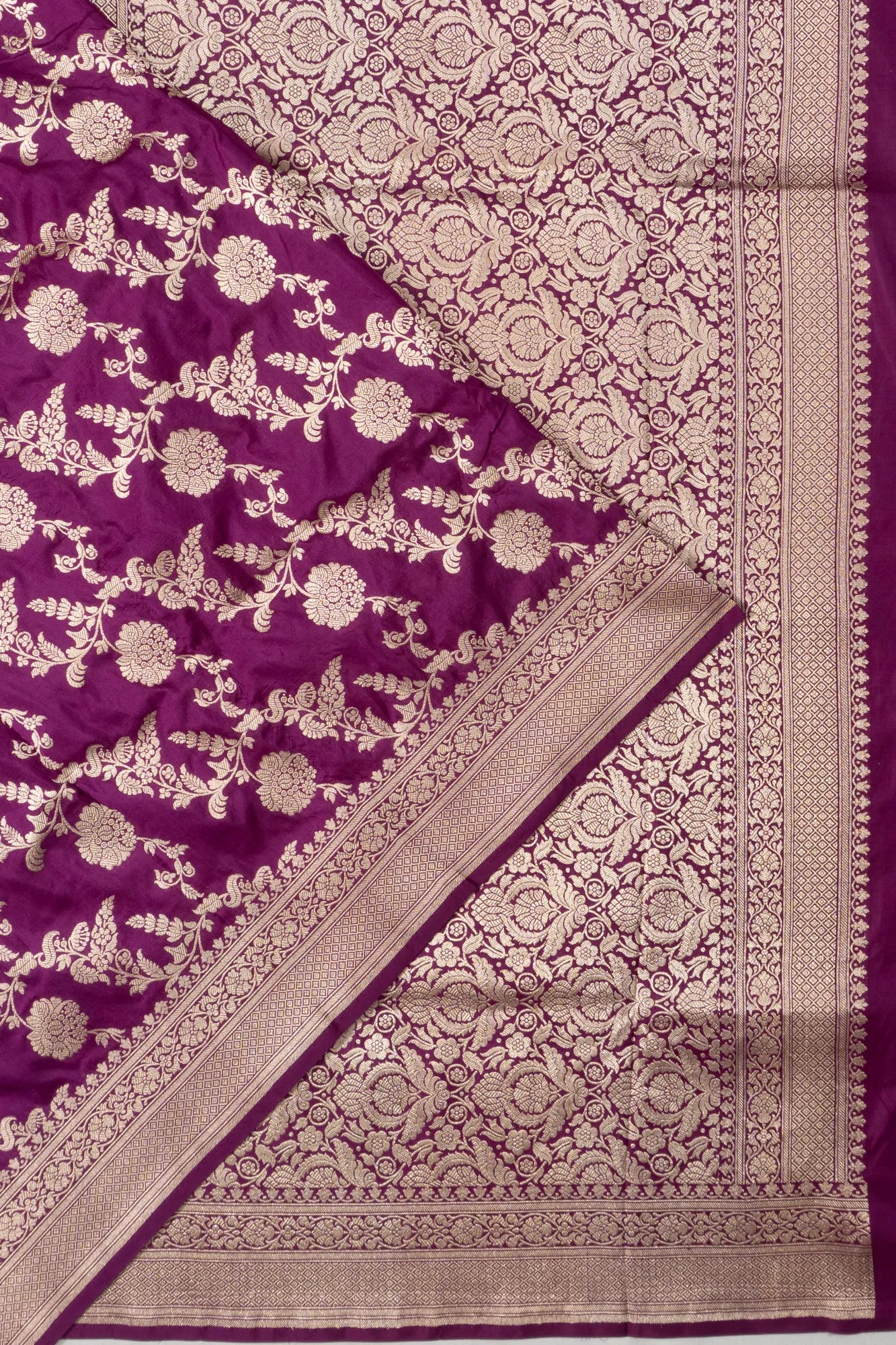 Banarasi Silk Jaal Purple Saree