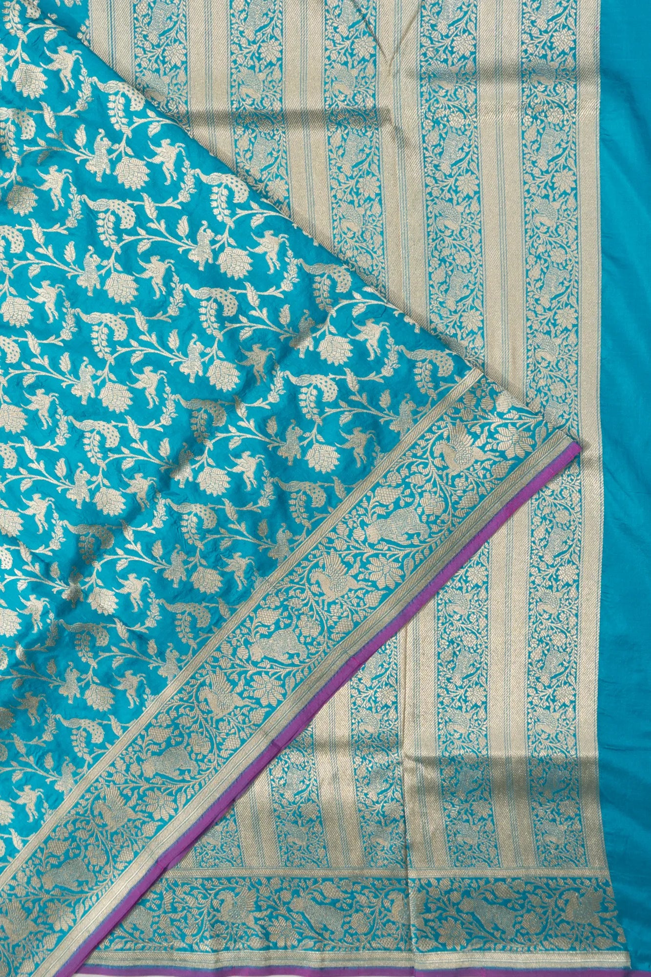 Banarasi Silk Jaal Sky Blue Saree