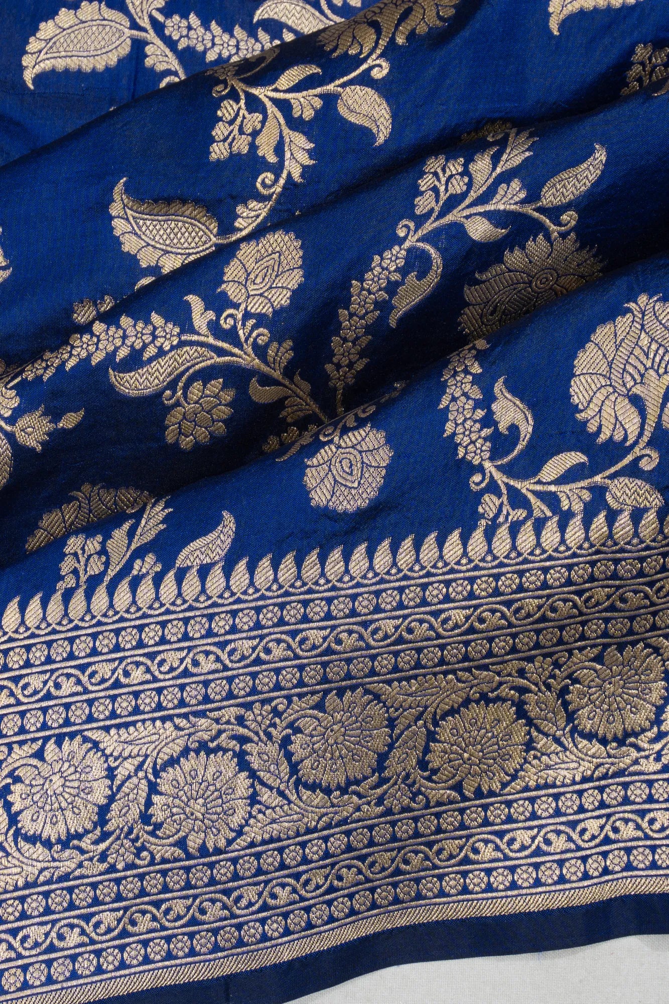 Banarasi Silk Jaal Royal Blue Saree