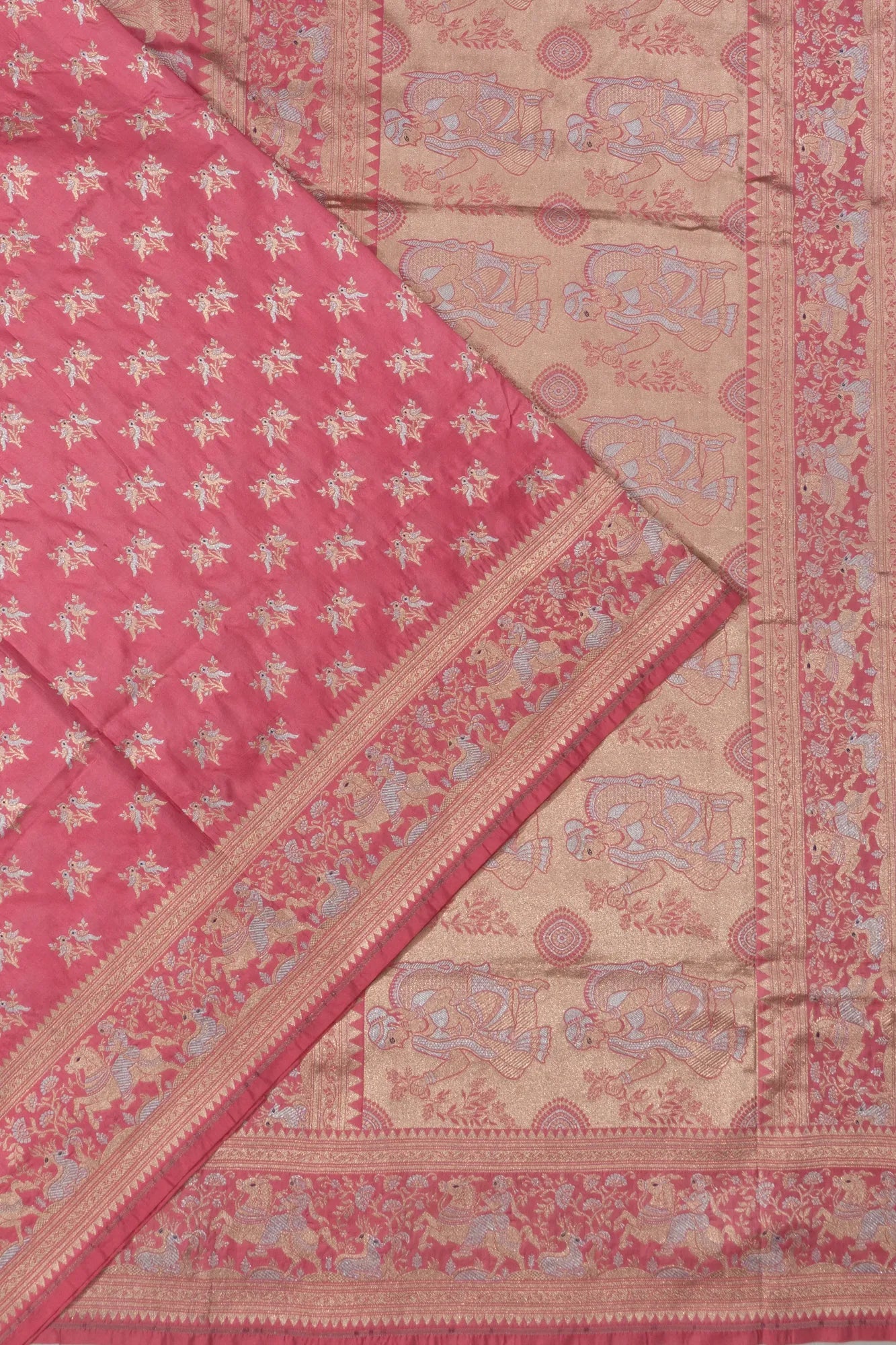 Banarasi Silk Butta Pink Saree