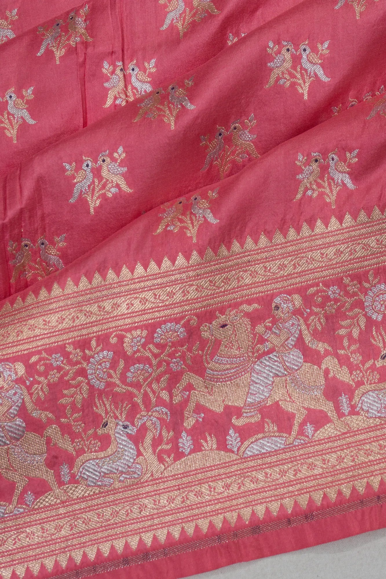 Banarasi Silk Butta Pink Saree