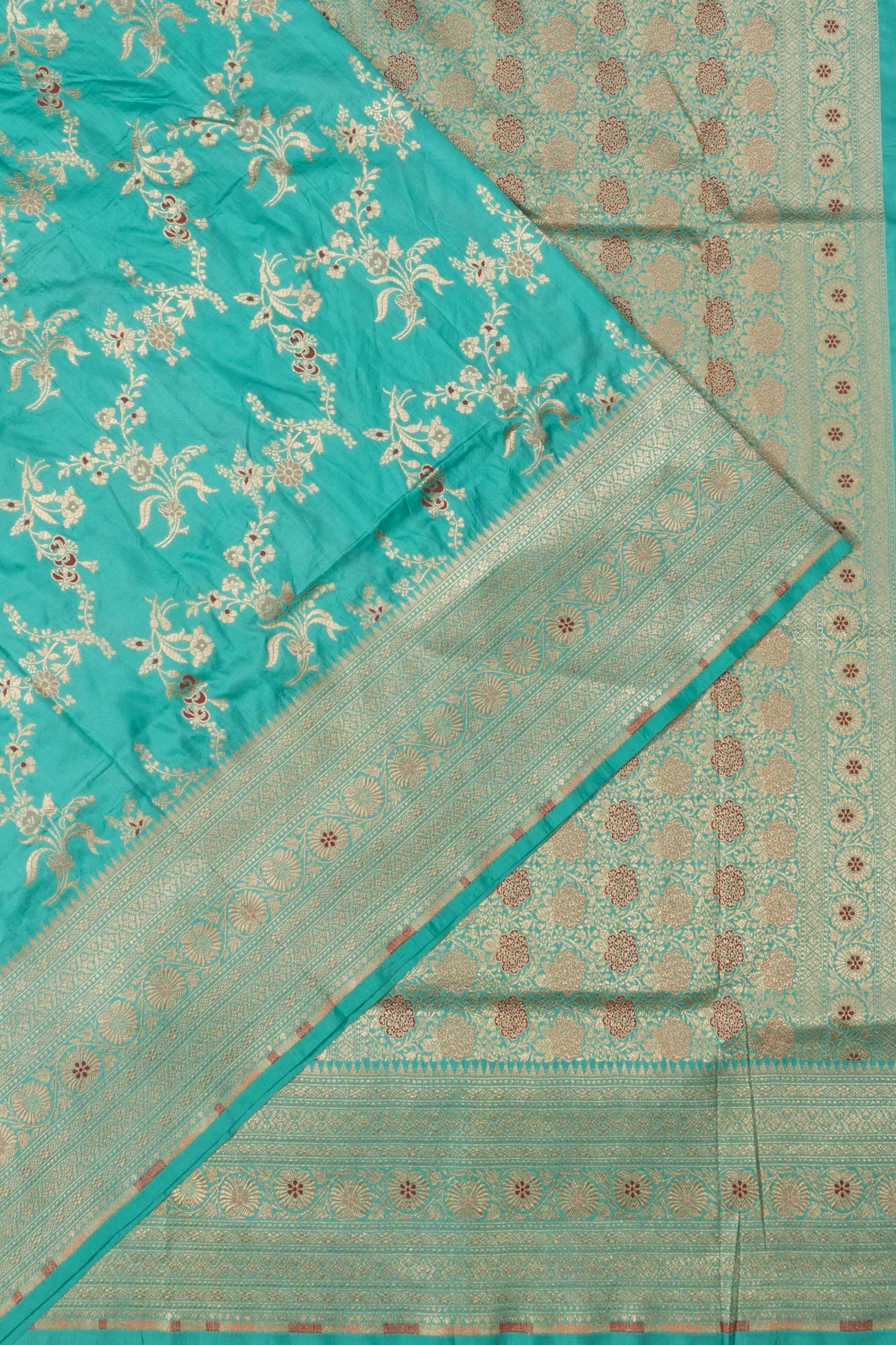 Banarasi Silk Jaal Sky Blue Saree