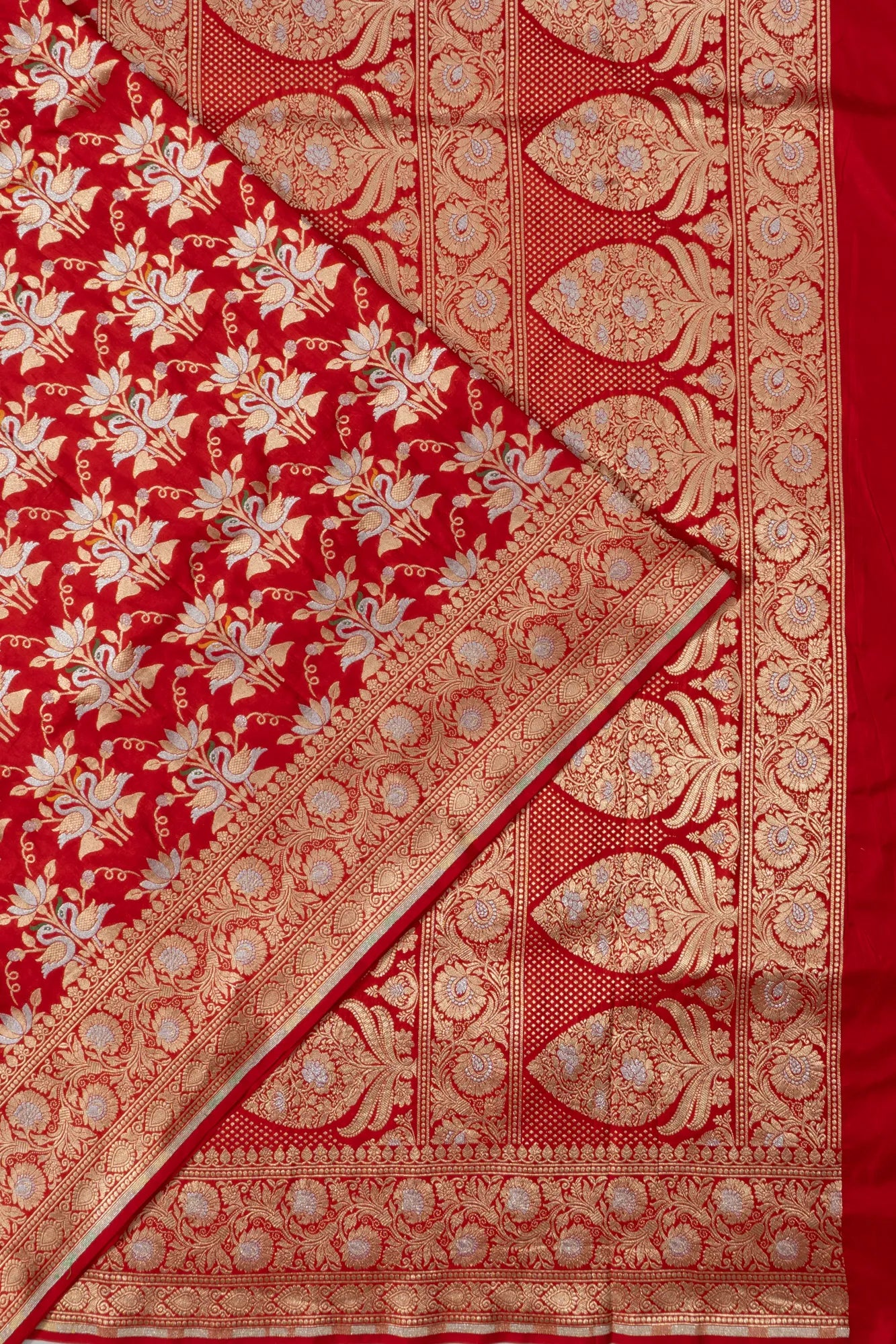 Banarasi Silk Brocade Red Saree