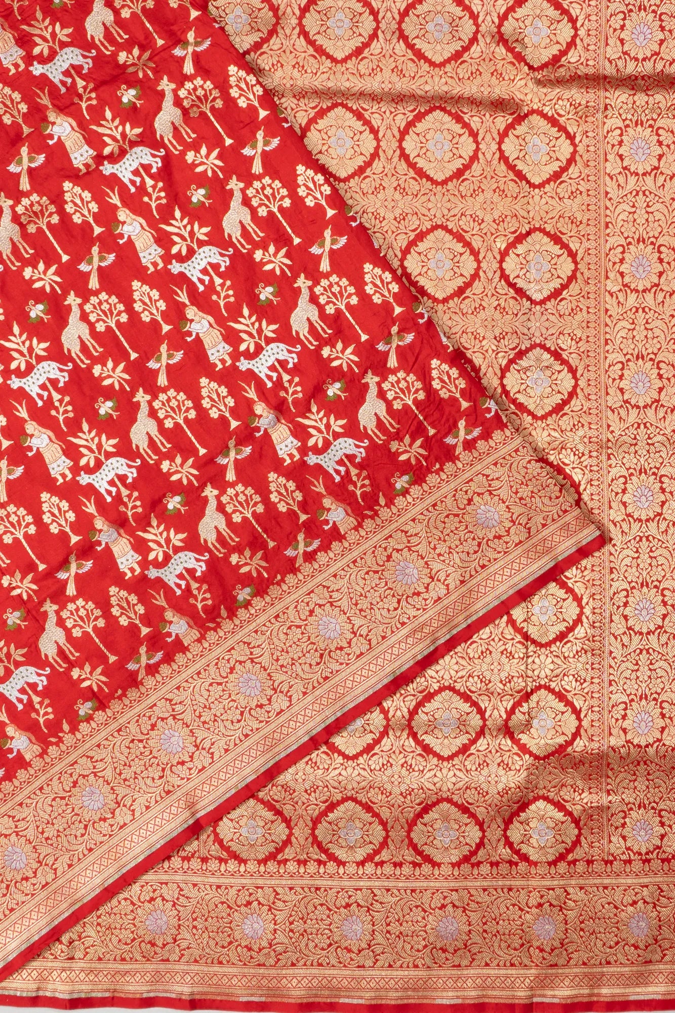Banarasi Silk Brocade Red Saree