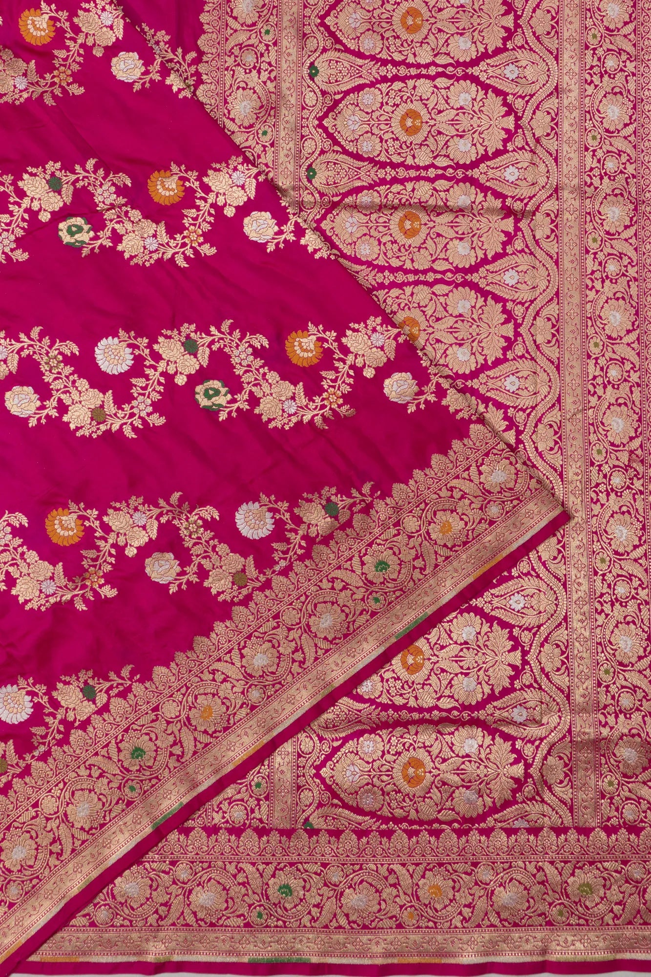 Banarasi Silk Jaal Pink Saree