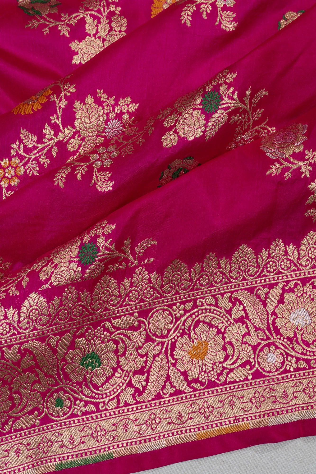 Banarasi Silk Jaal Pink Saree